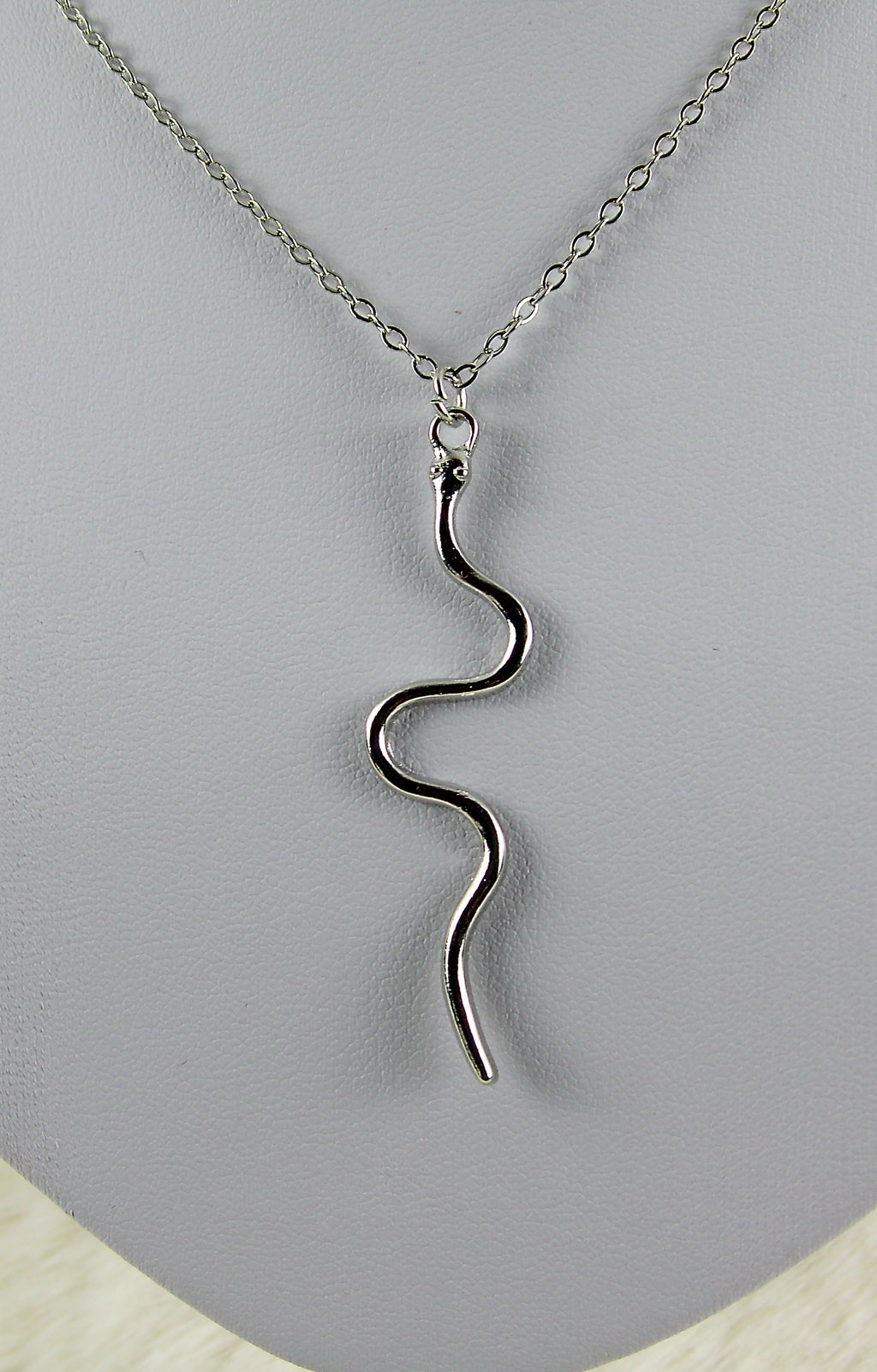 Zilveren ketting met slangen hanger