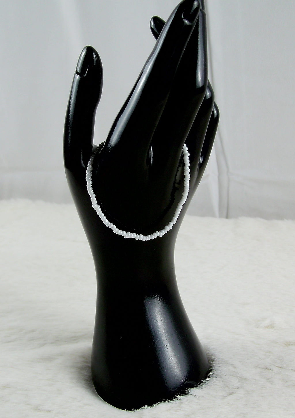 Witte kralen armband klein