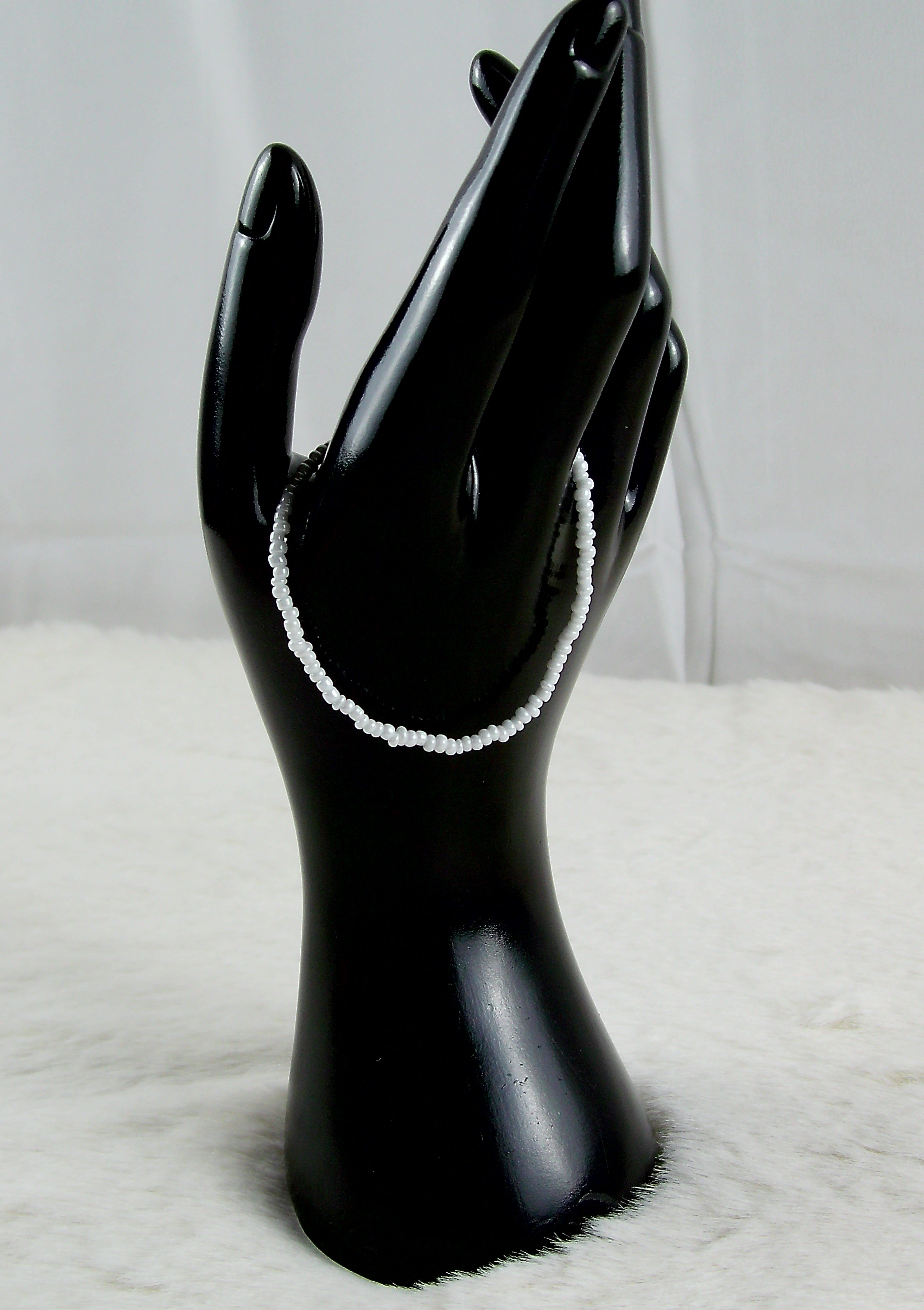 Witte kralen armband klein