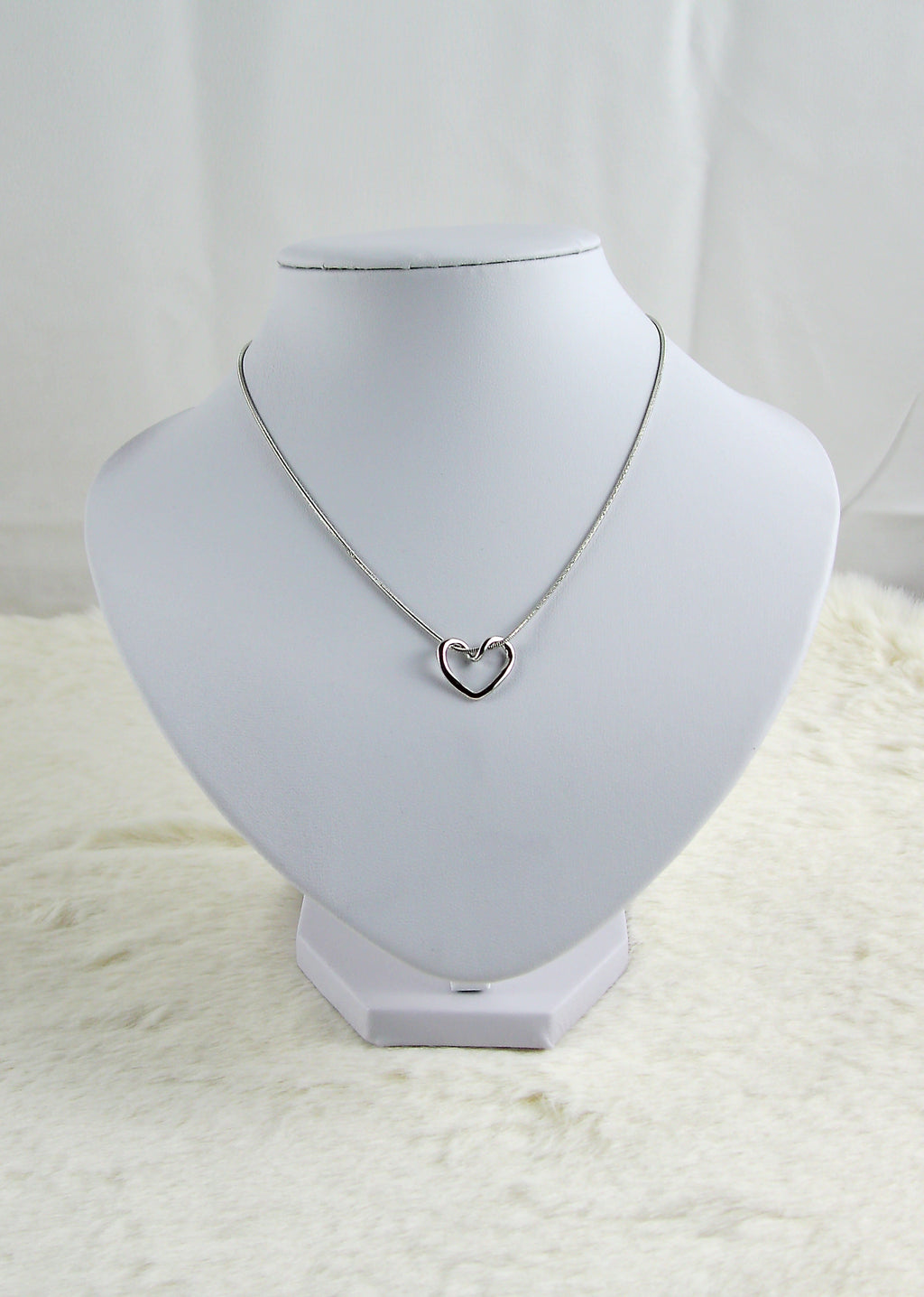 Zilveren ketting hartje