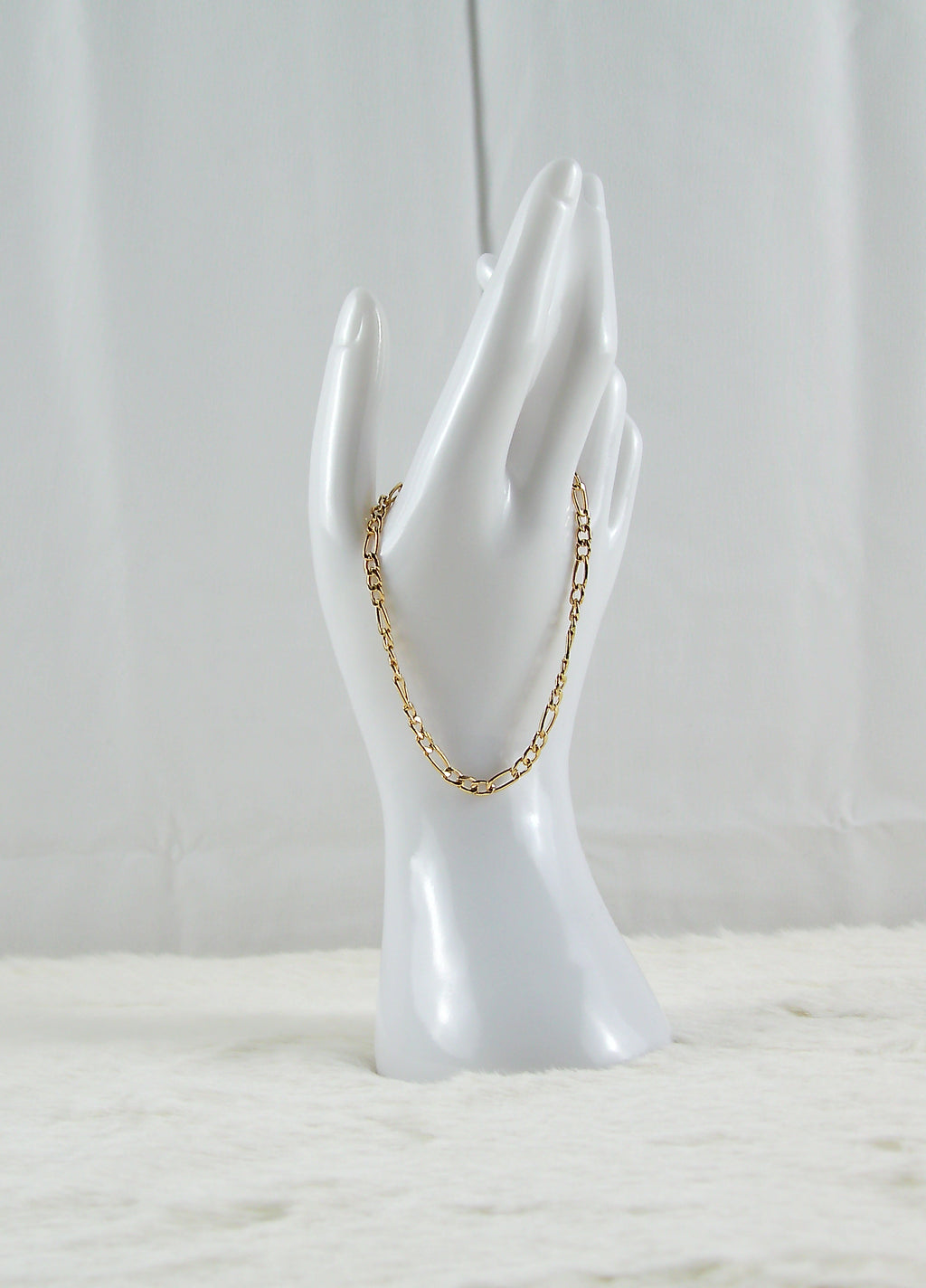 Gouden rond ovale armband