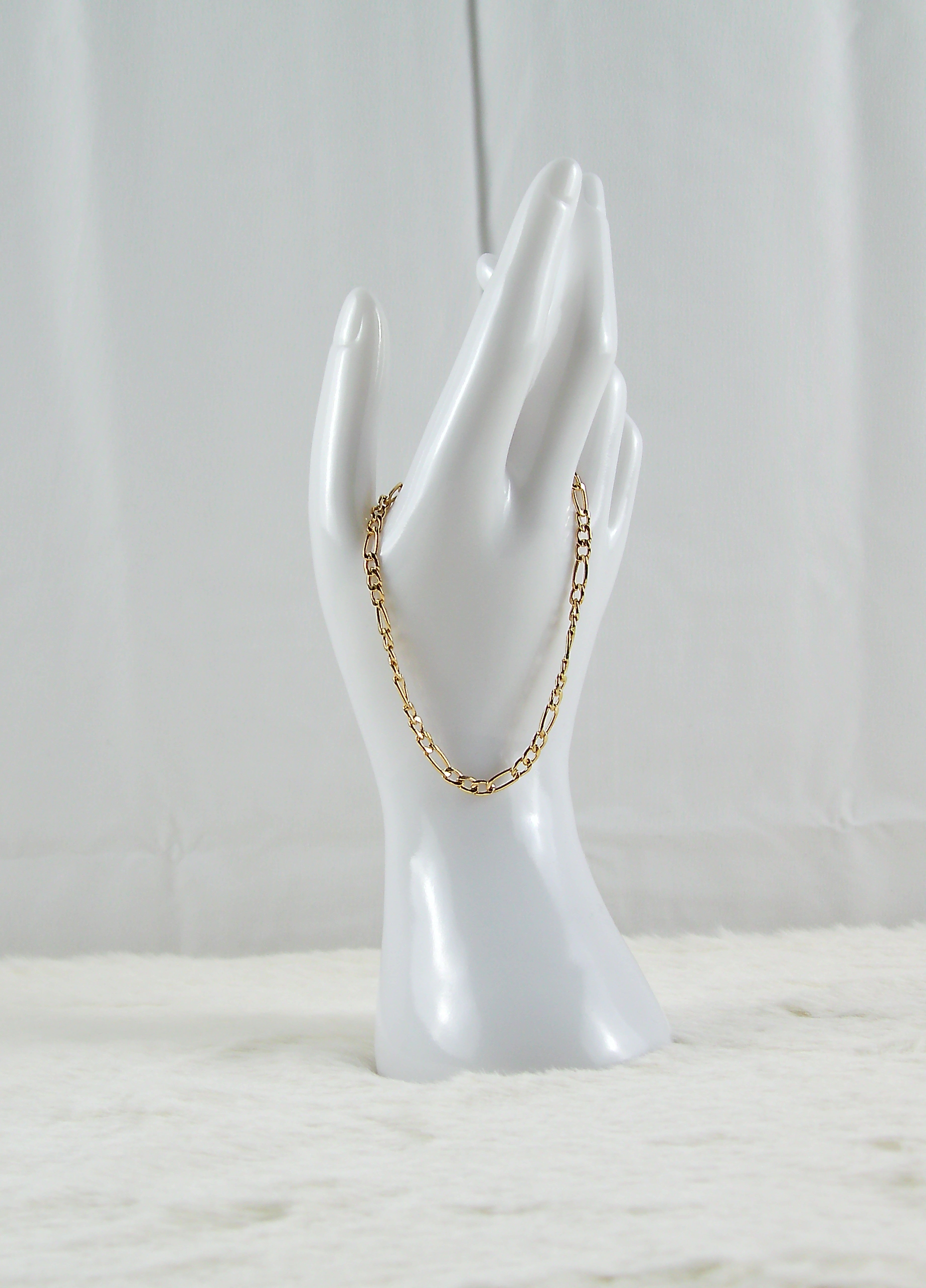 Gouden rond ovale armband