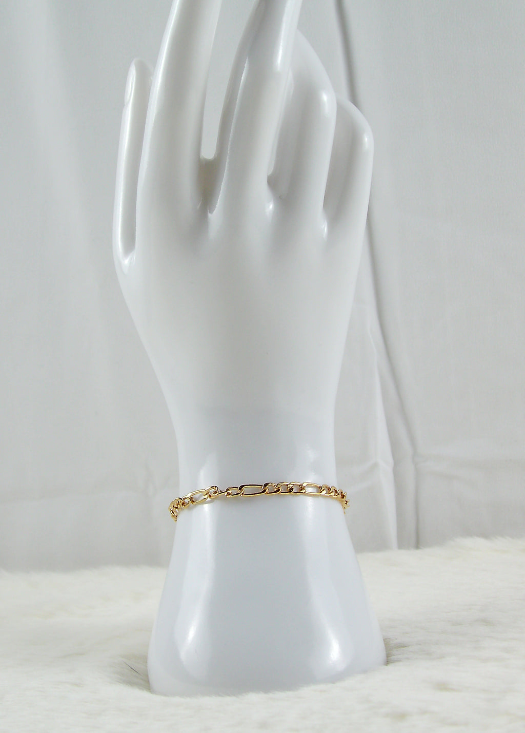 Gouden rond ovale armband