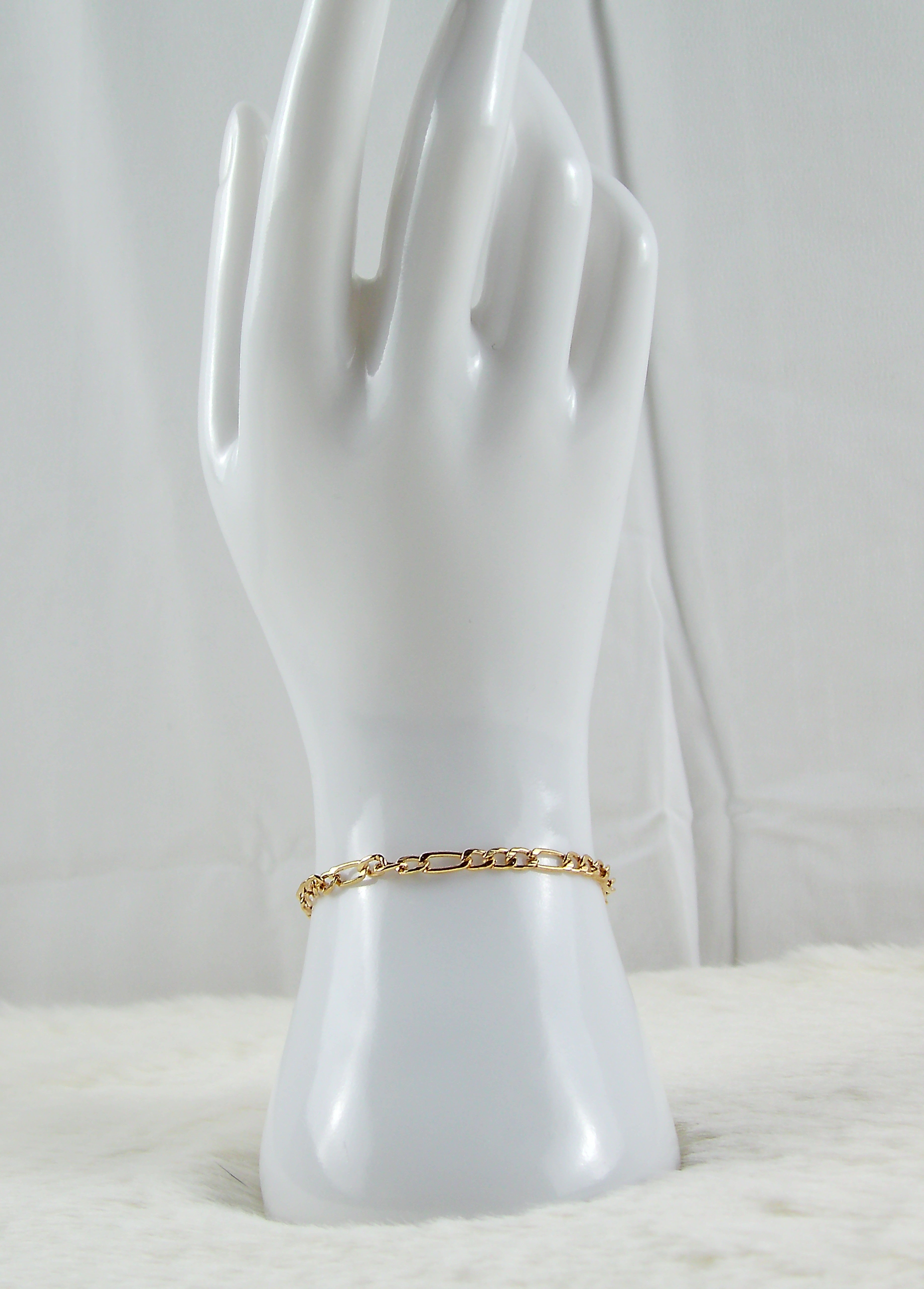 Gouden rond ovale armband