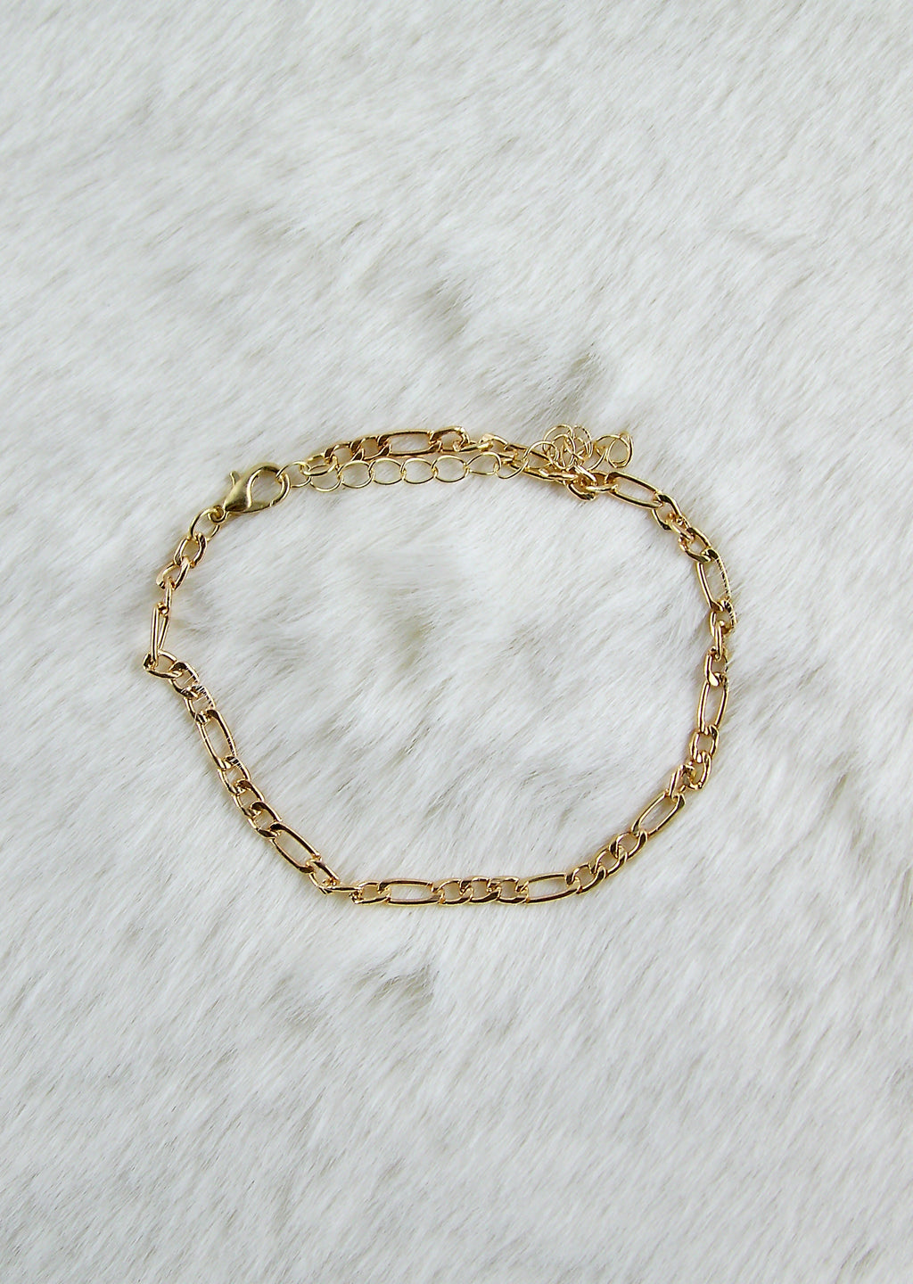Gouden rond ovale armband