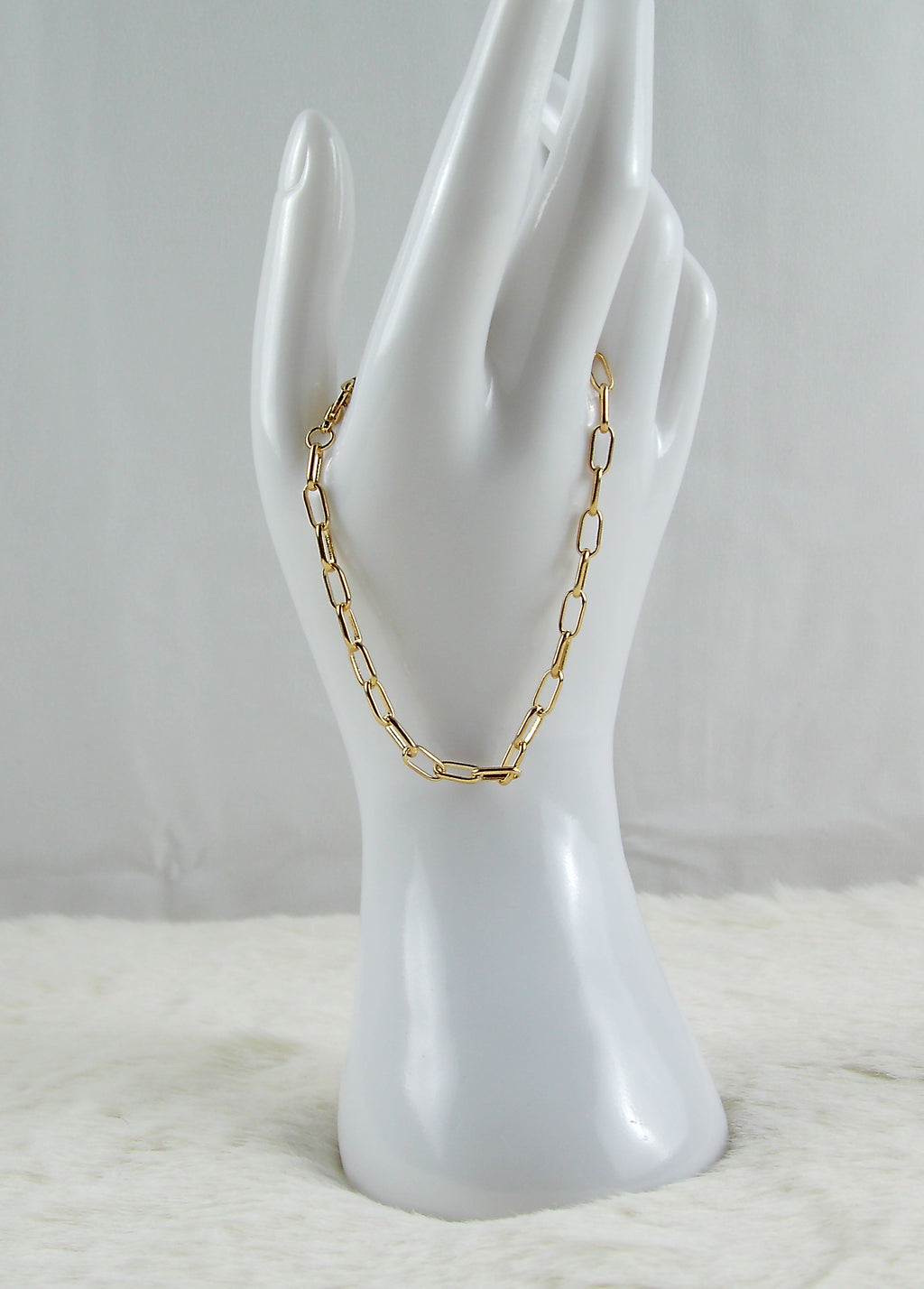 Gouden basic armband schakeltjes aan elkaar