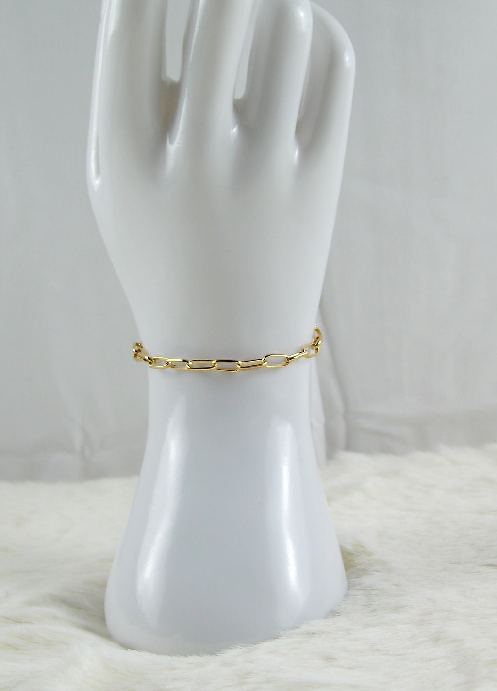 Gouden basic armband schakeltjes aan elkaar