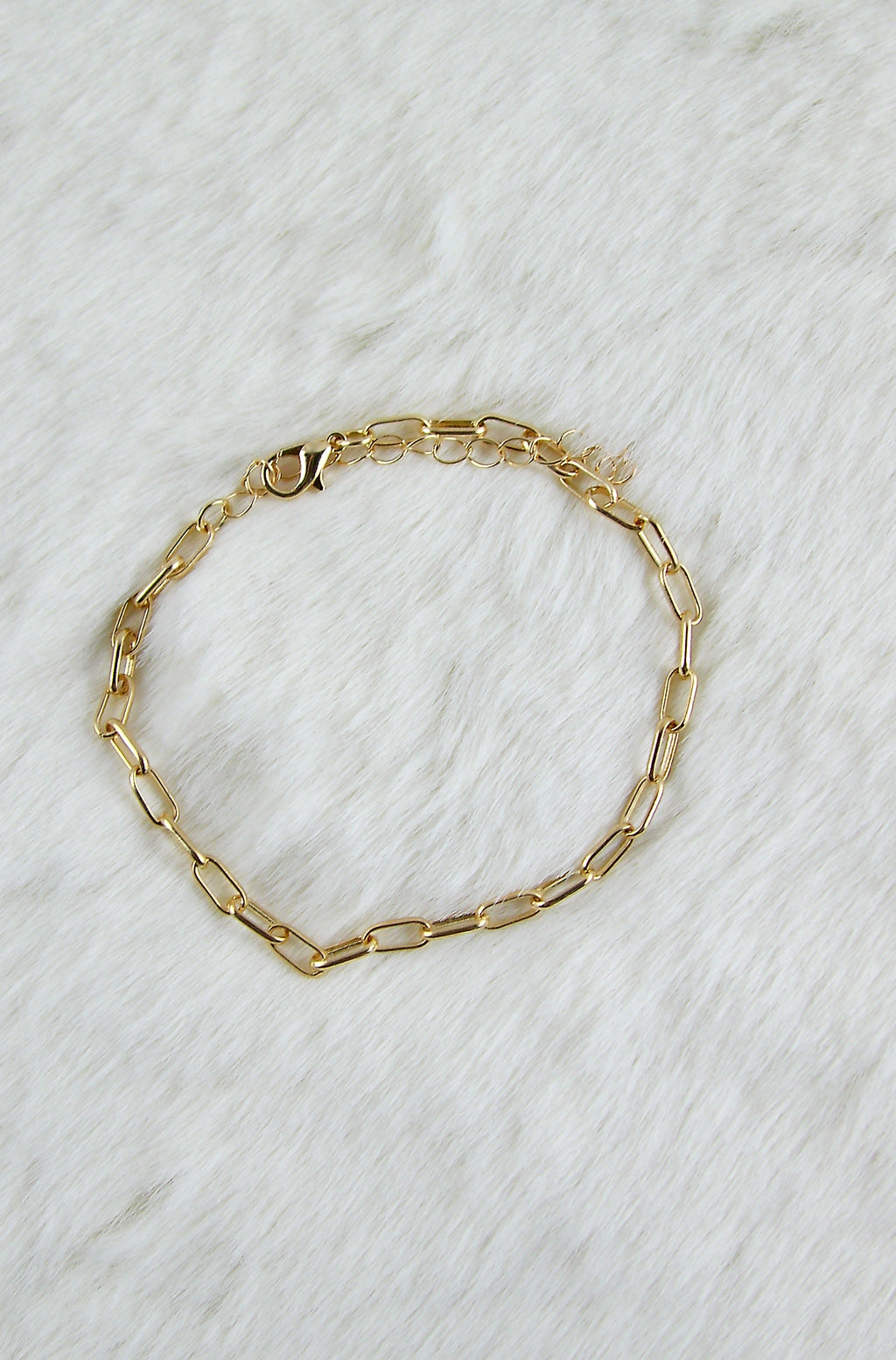 Gouden basic armband schakeltjes aan elkaar