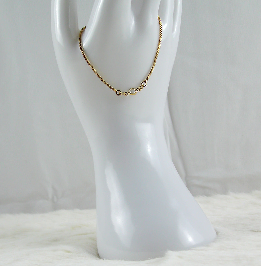 Goud doorzichtig diamanten armbandje