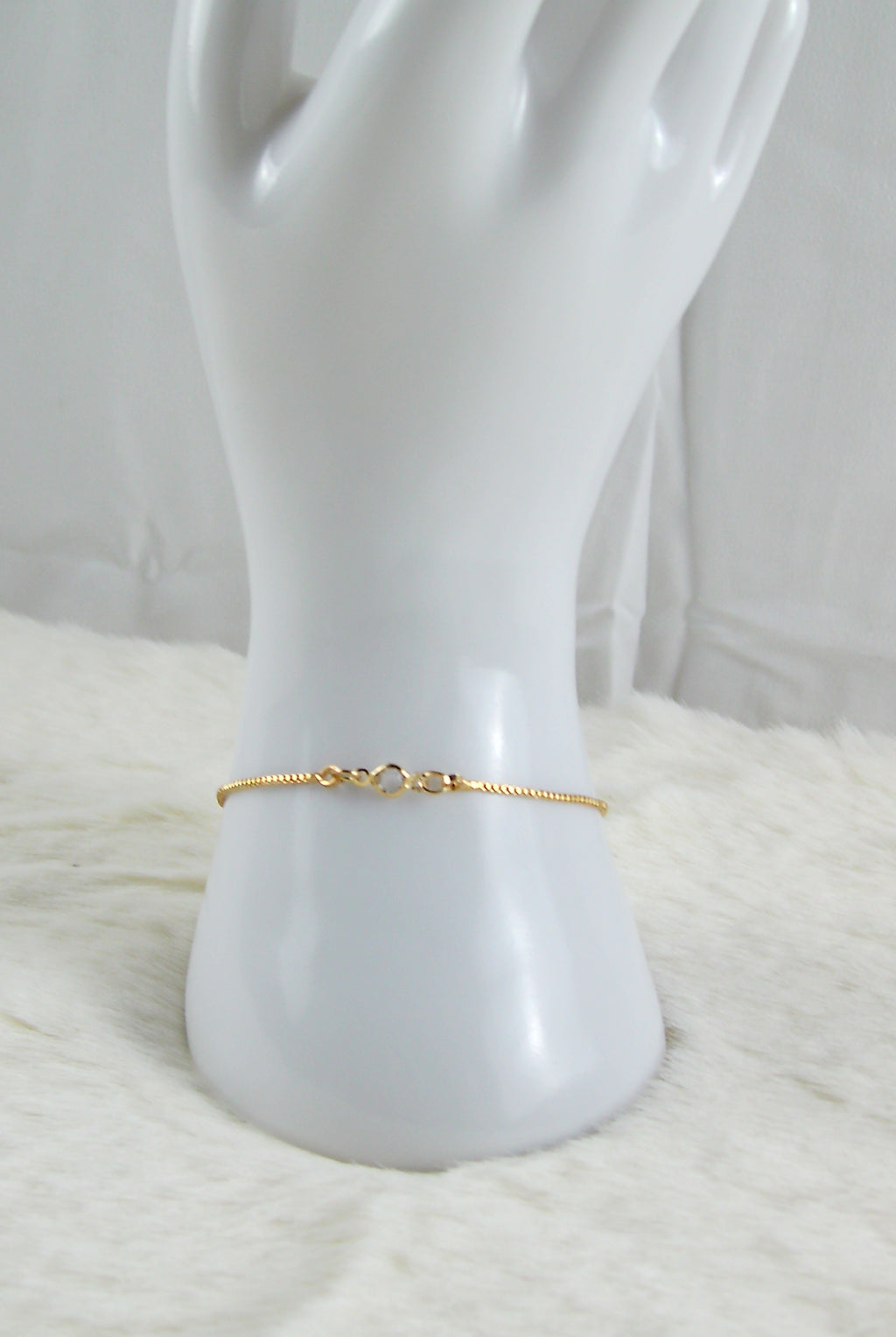 Goud doorzichtig diamanten armbandje