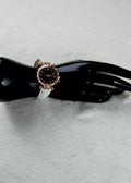 Witte bloemen horloge met glitters