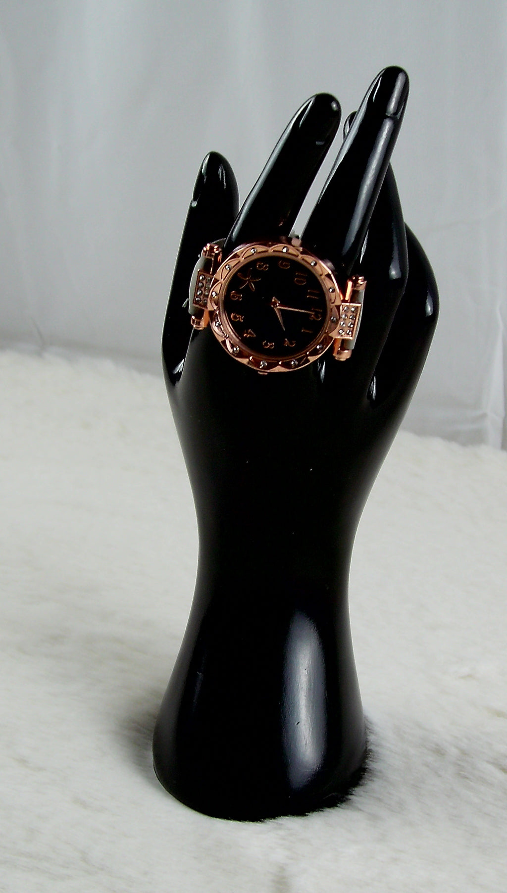 Grijze horloge met bloemen display