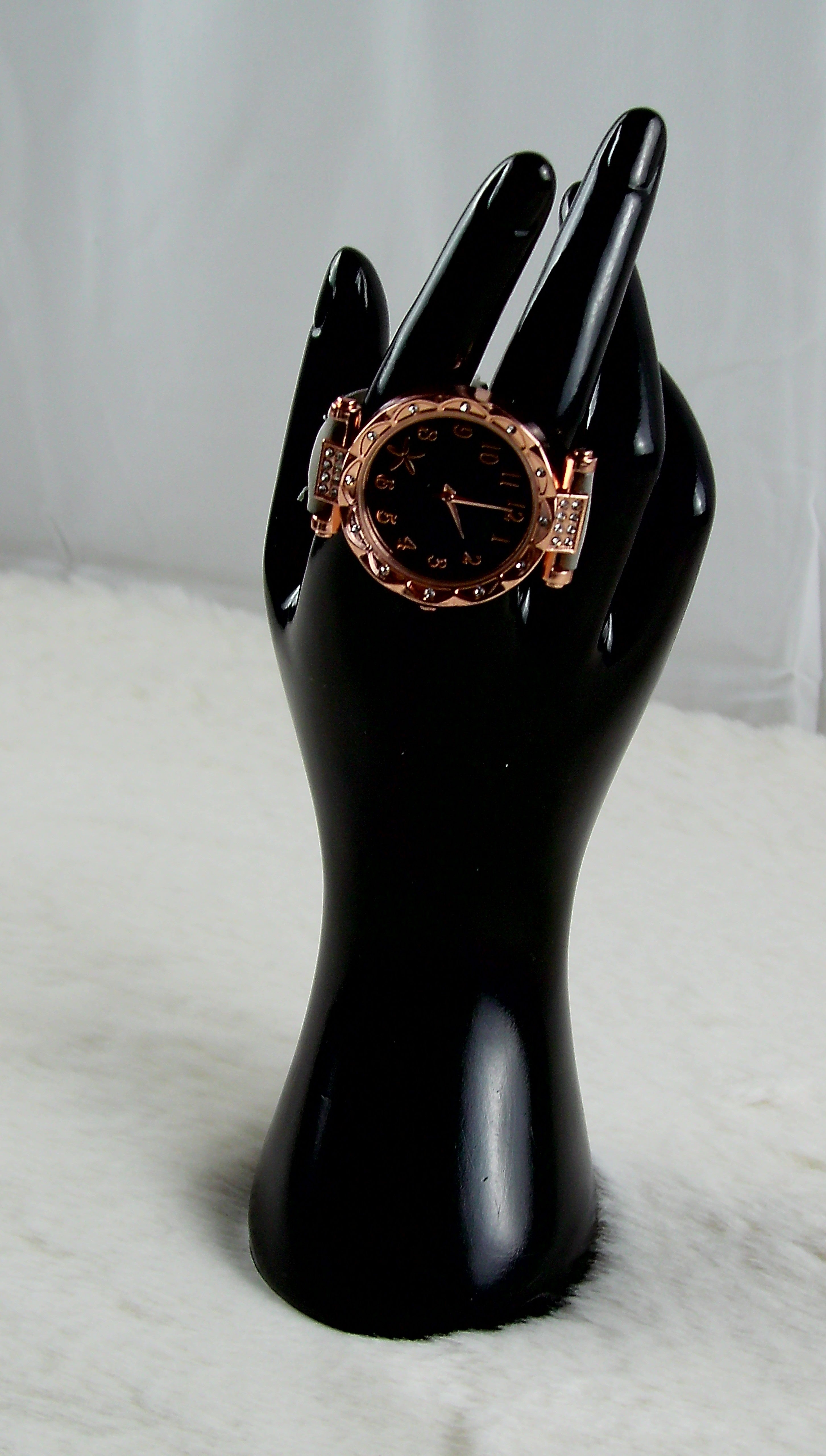 Grijze horloge met bloemen display