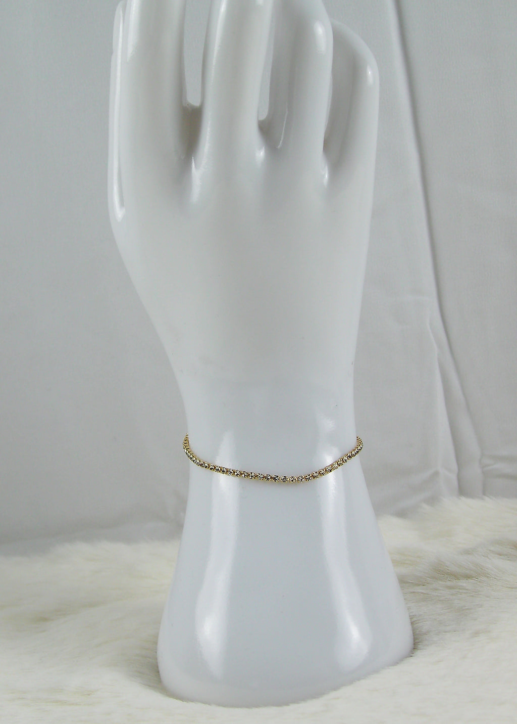 Gouden mini diamantjes armband