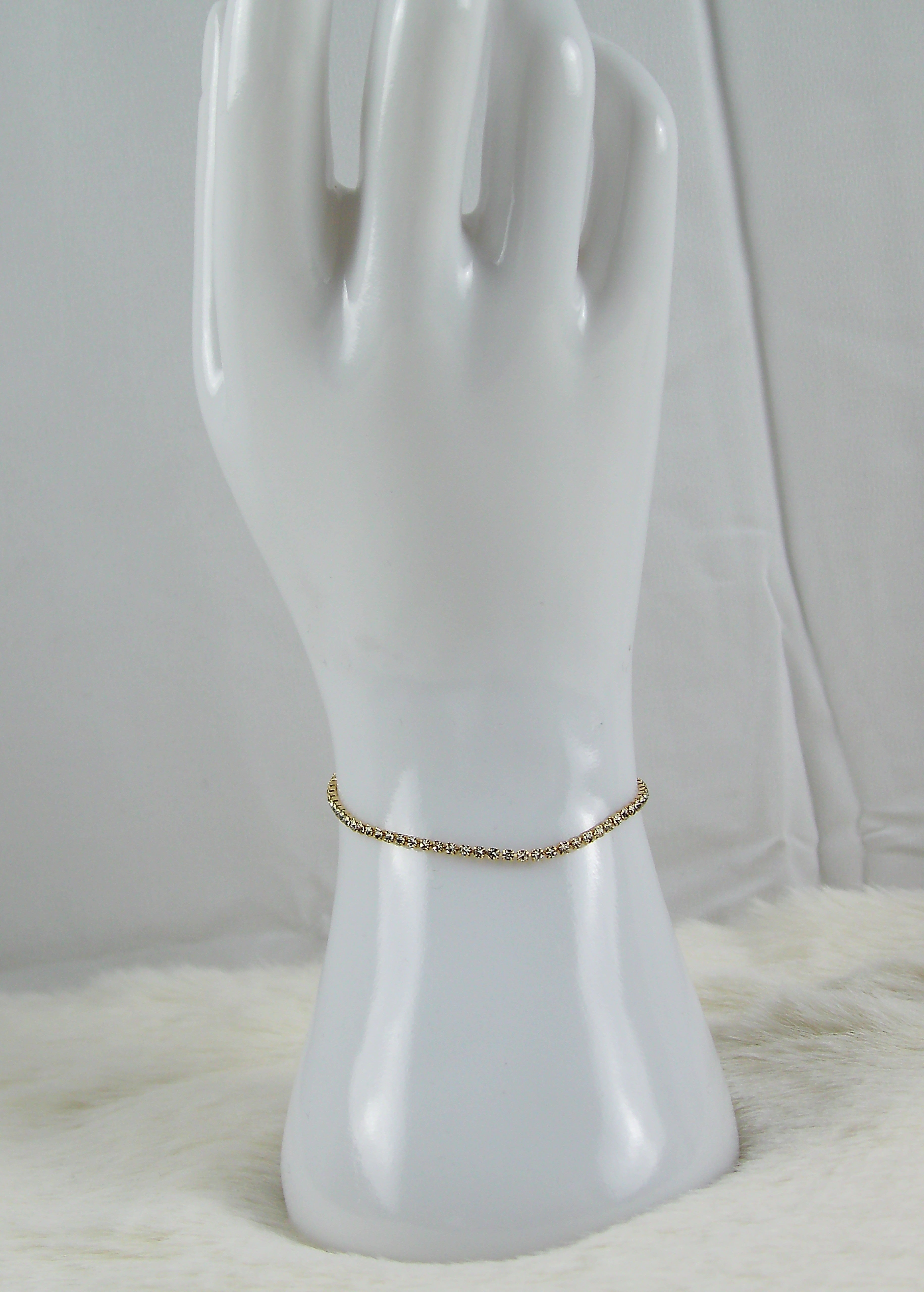 Gouden mini diamantjes armband