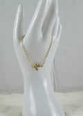 Goud diamanten kleine vlinder armband