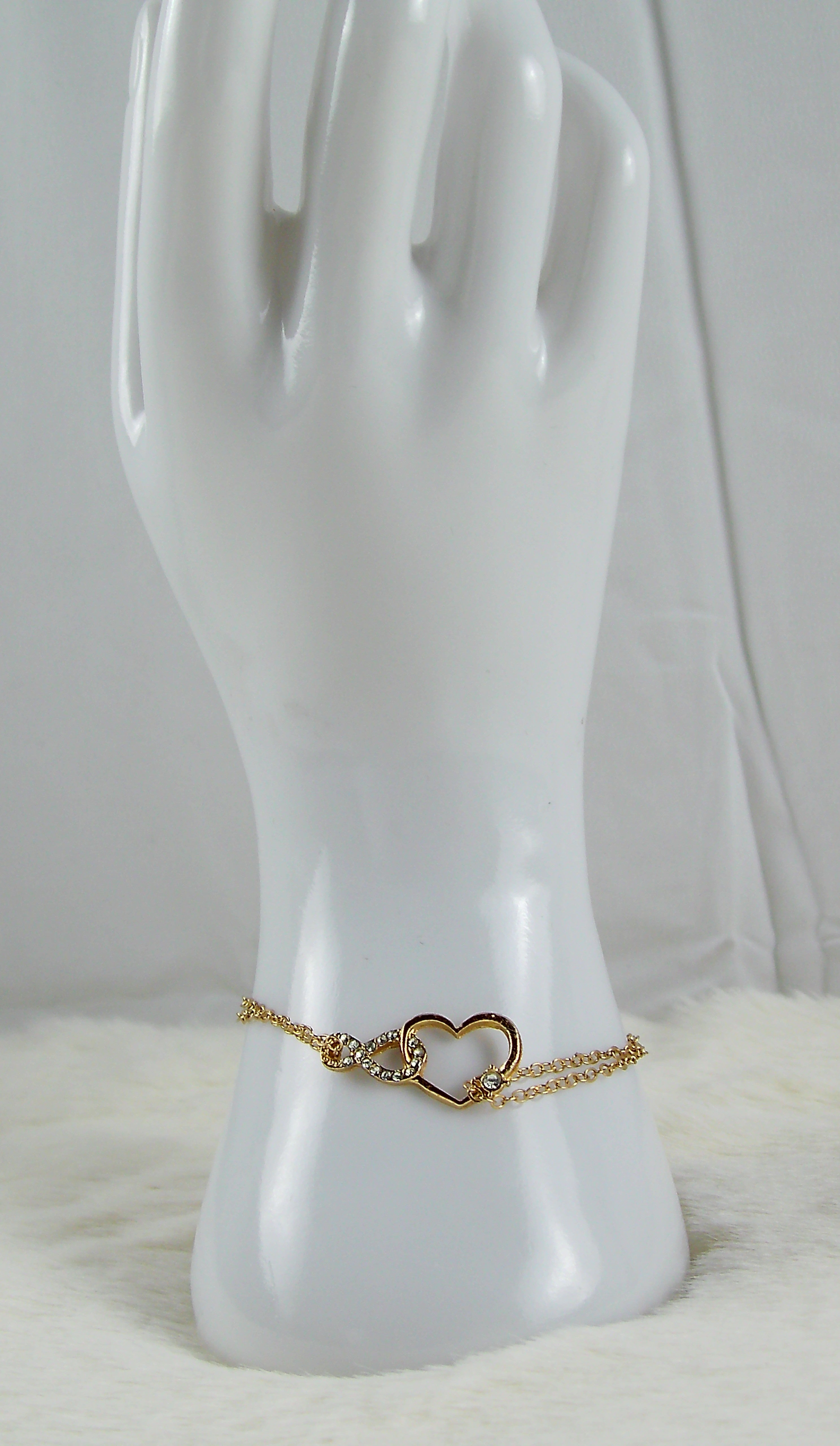 Hartjes gouden diamanten armband