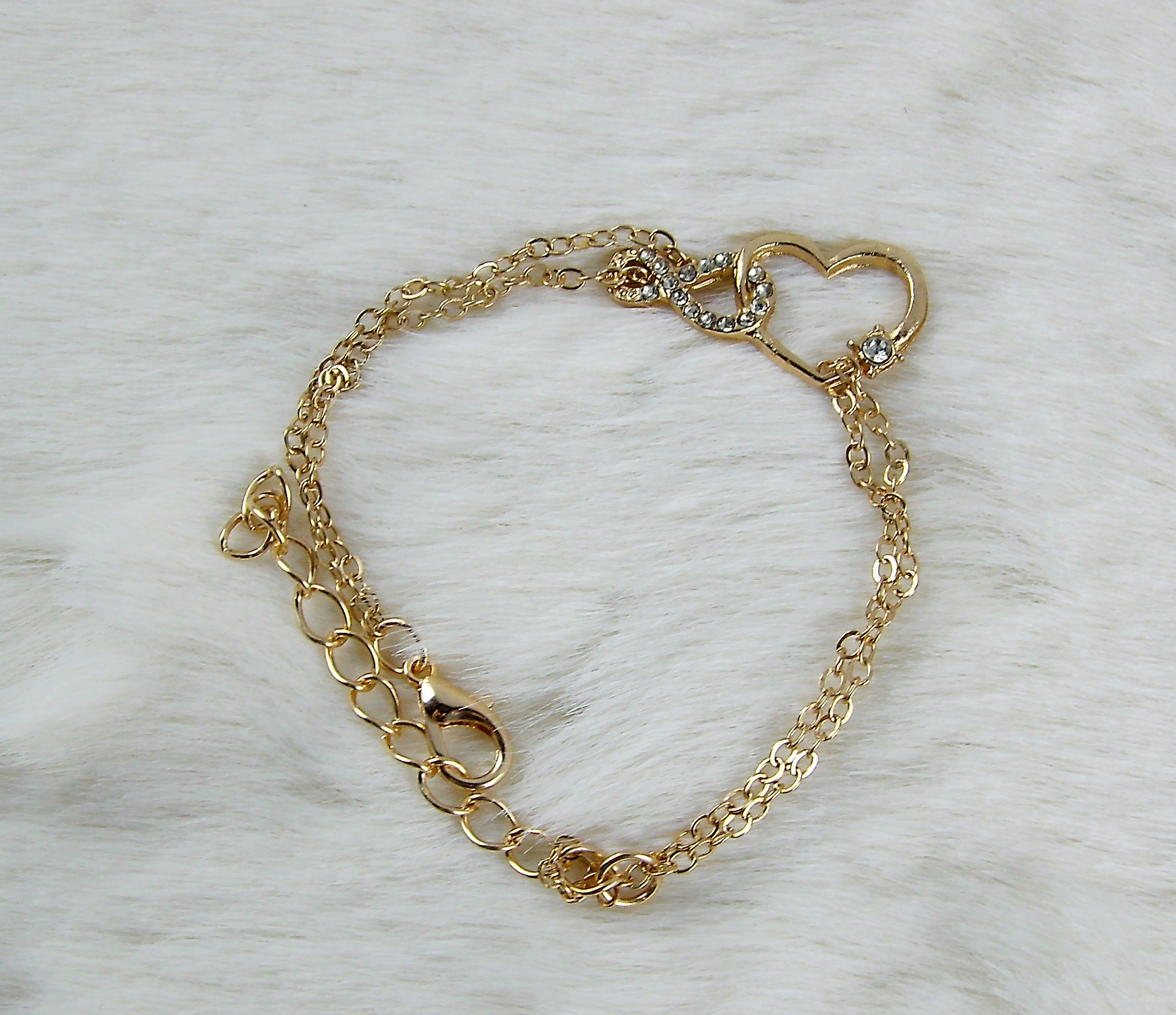 Hartjes gouden diamanten armband