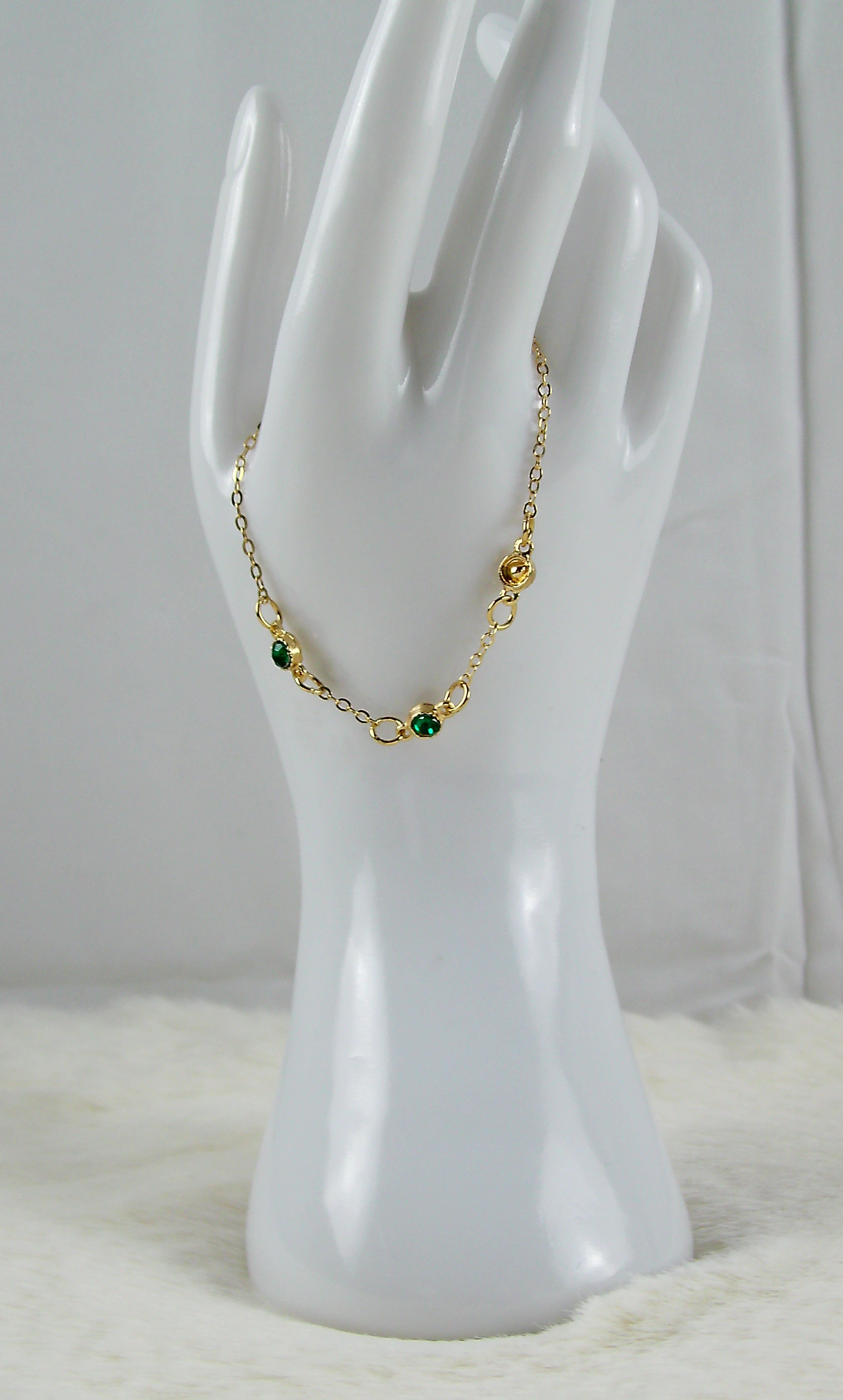 Smaragd diamanten gouden armband