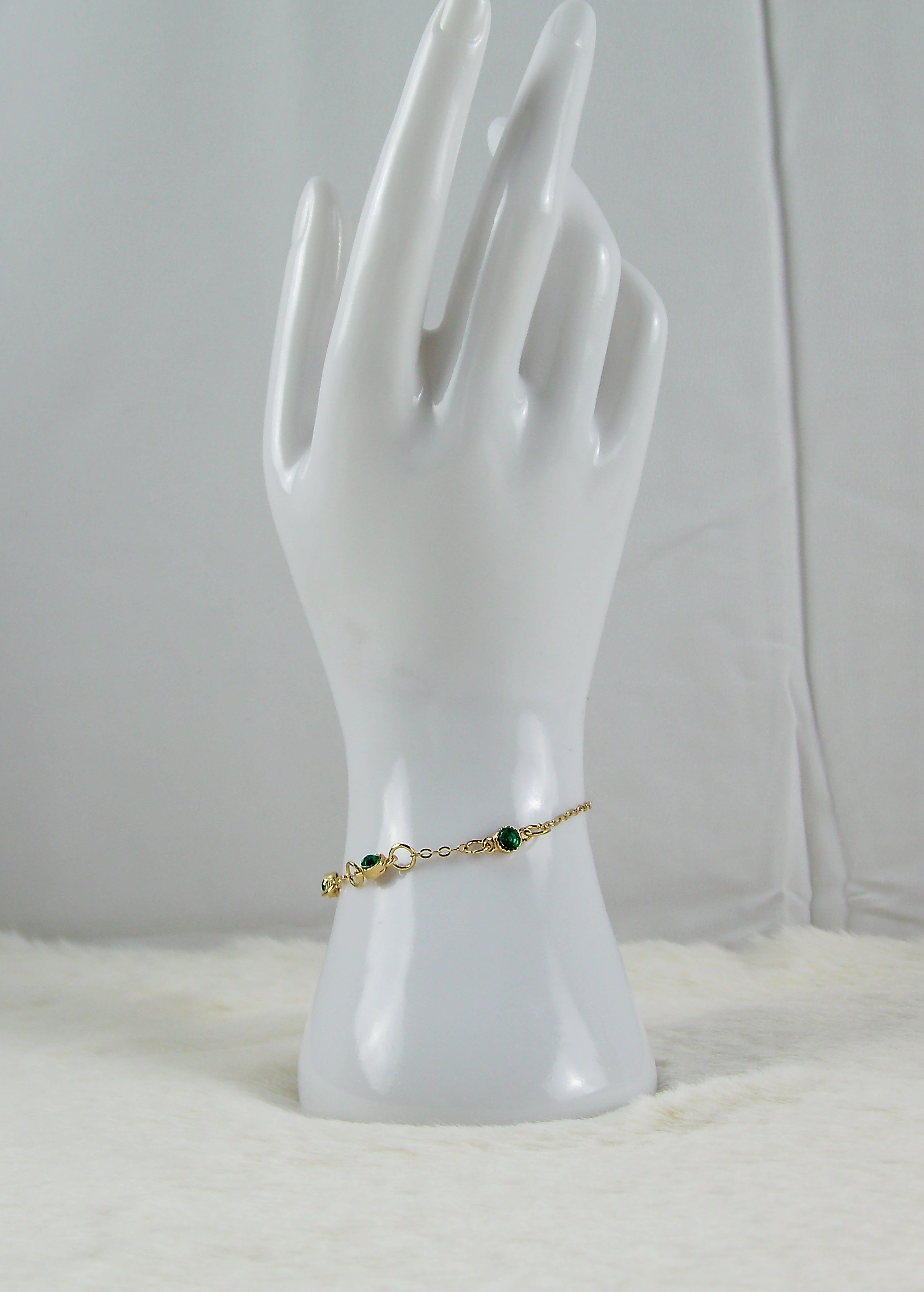 Smaragd diamanten gouden armband