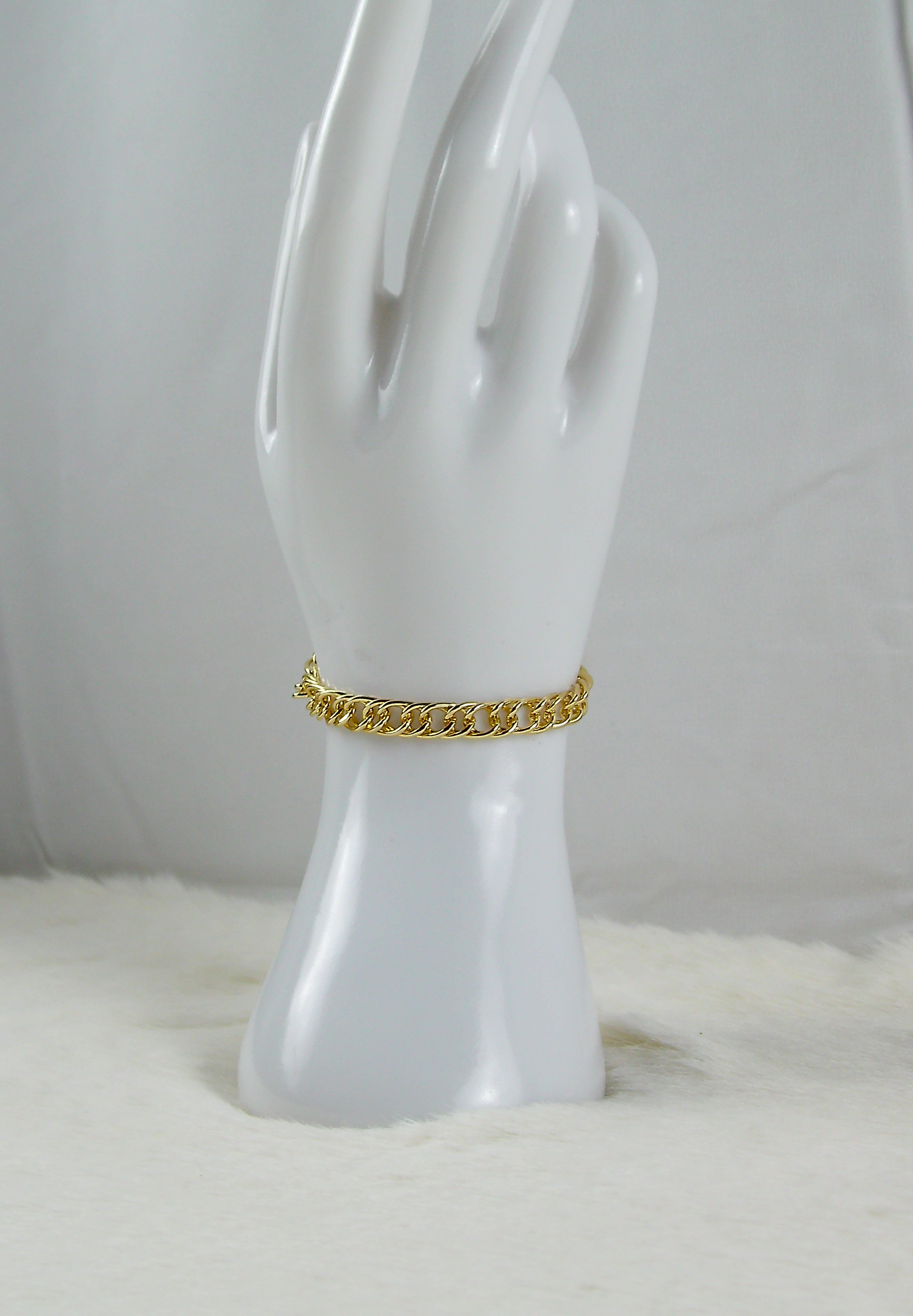 Gouden schakel armband