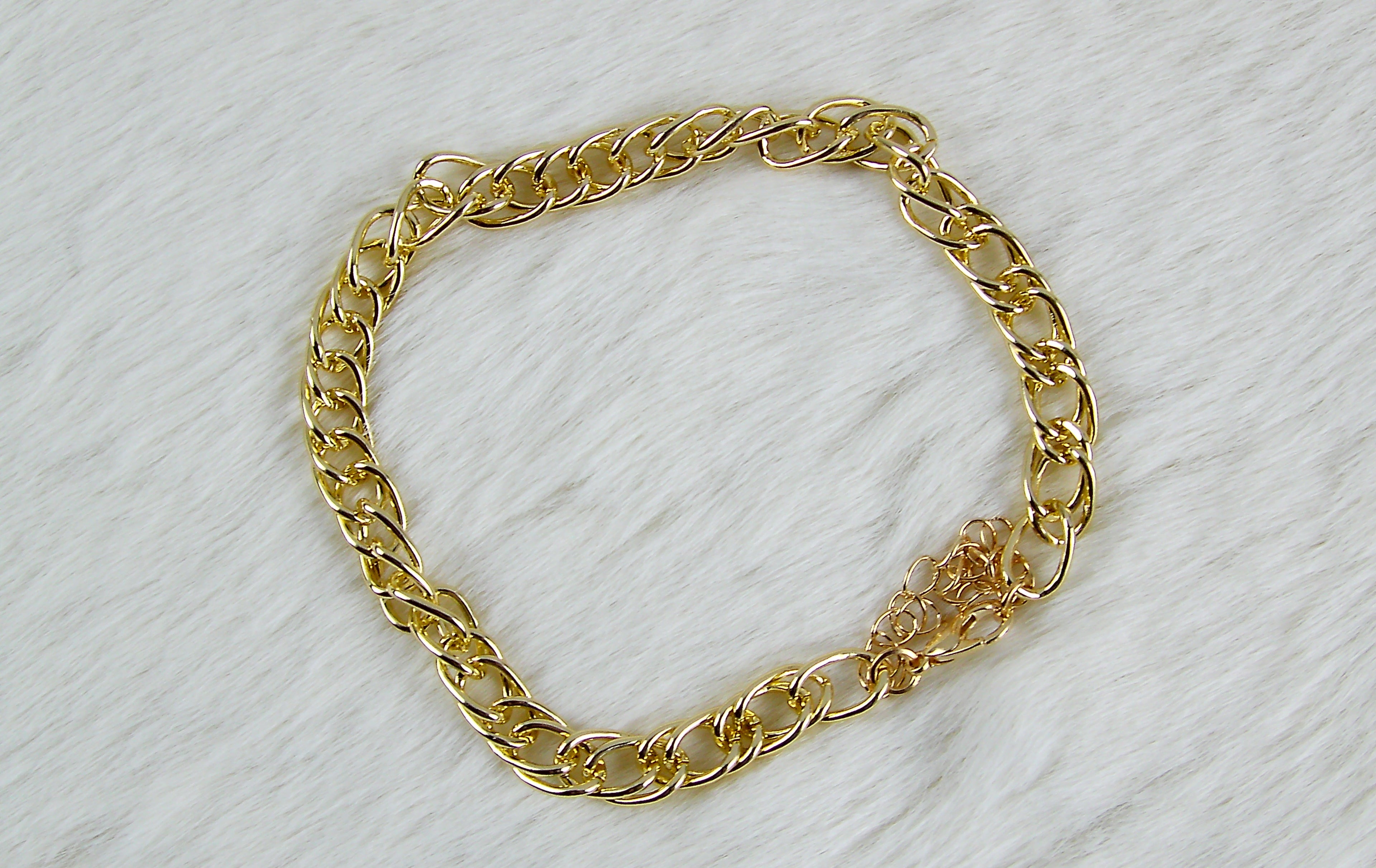 Gouden schakel armband