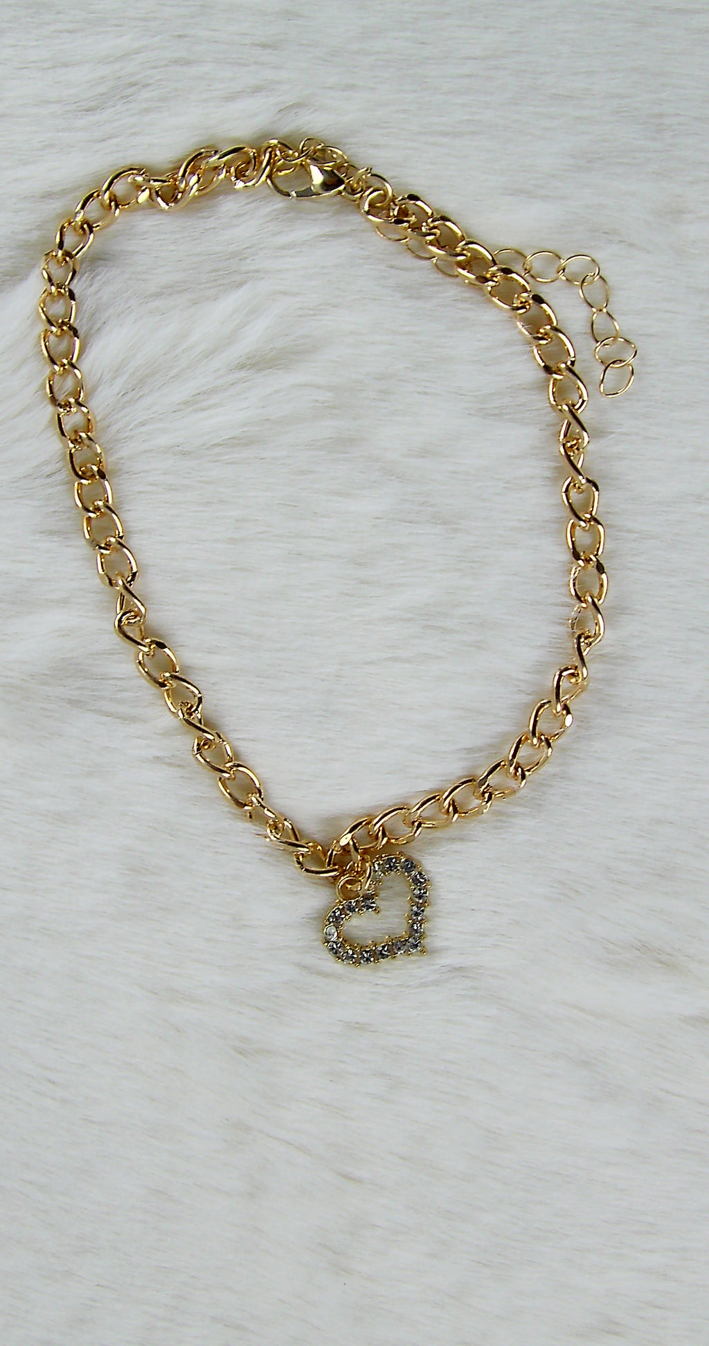 Hartjes goud zilveren diamantjes armband