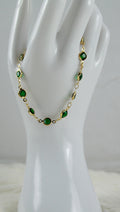 Groene diamanten armband goud