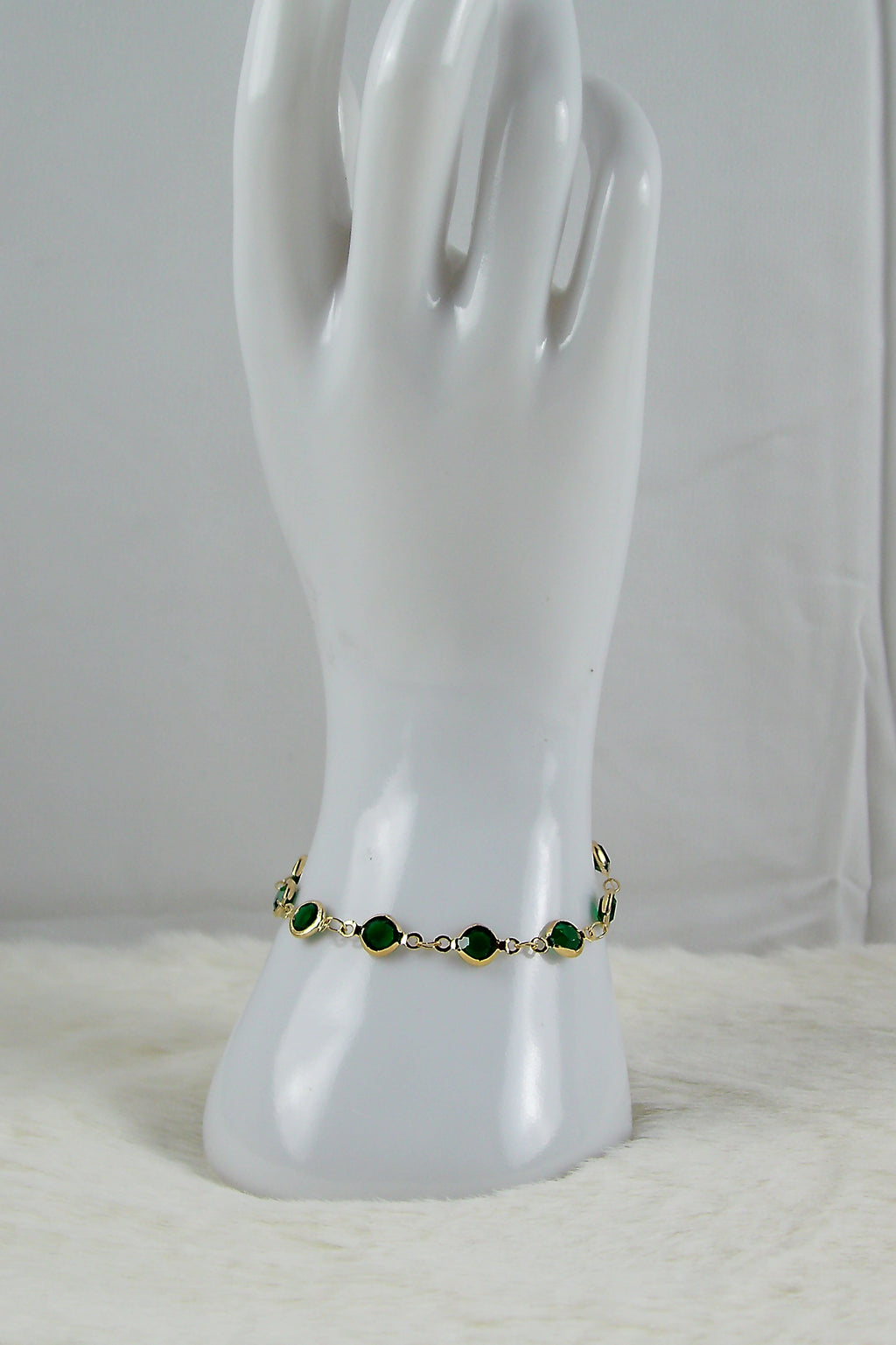 Groene diamanten armband goud