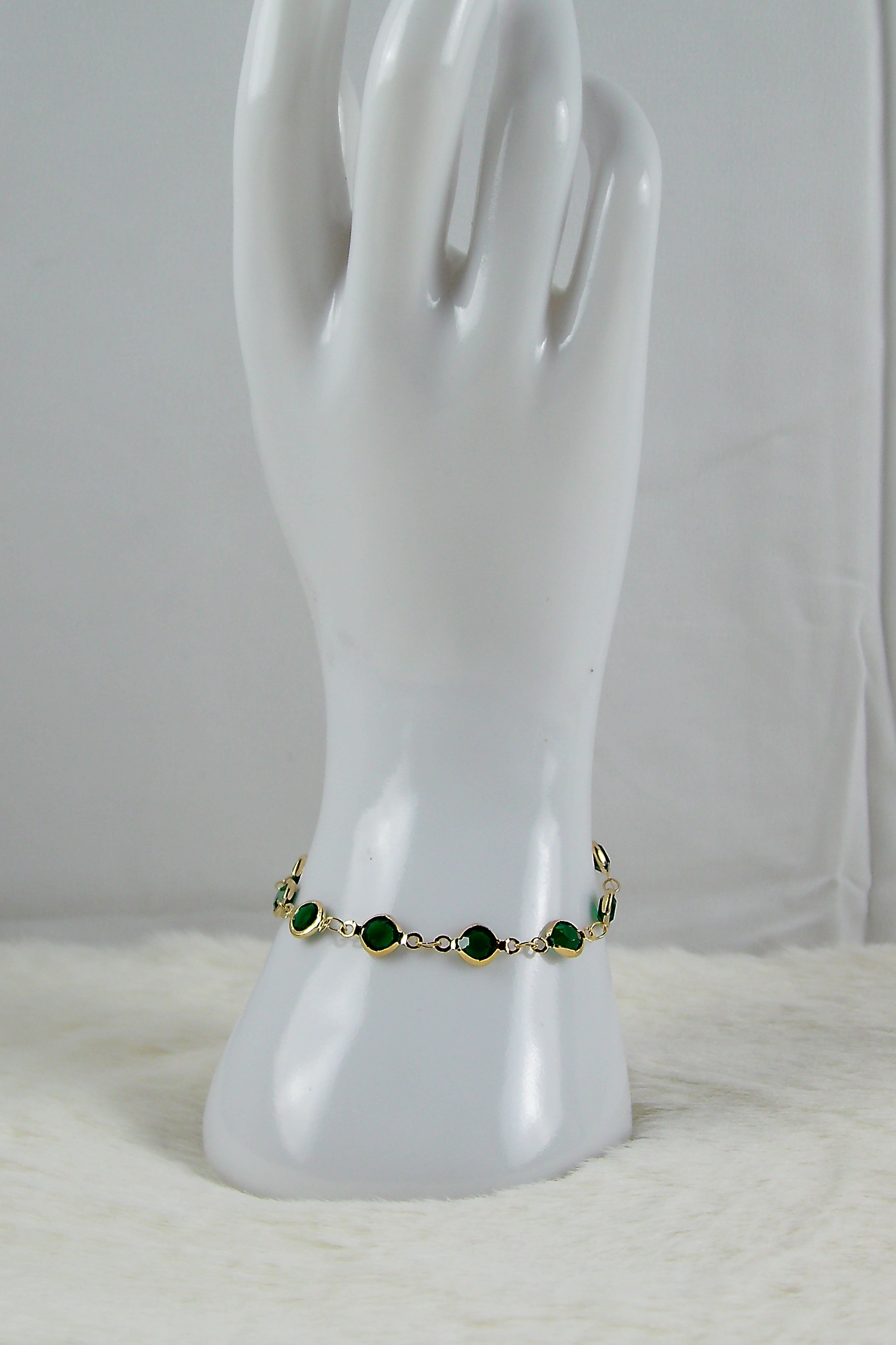 Groene diamanten armband goud