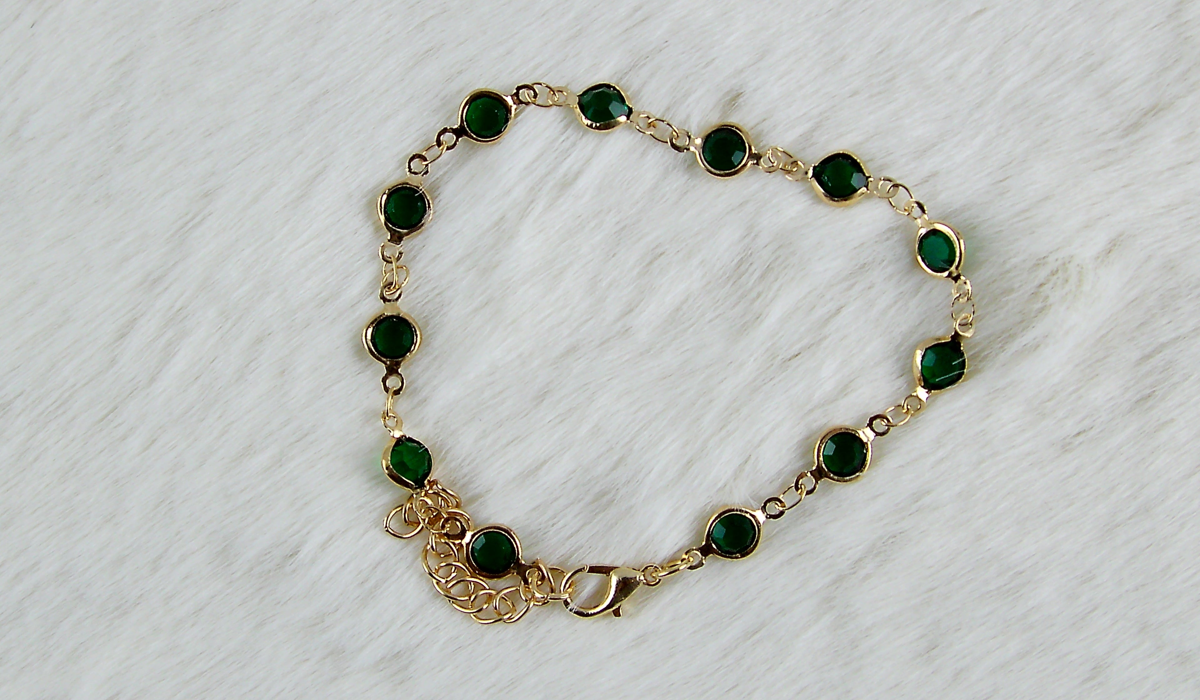 Groene diamanten armband goud