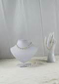 2 delig mint groene hartjes set armband en ketting