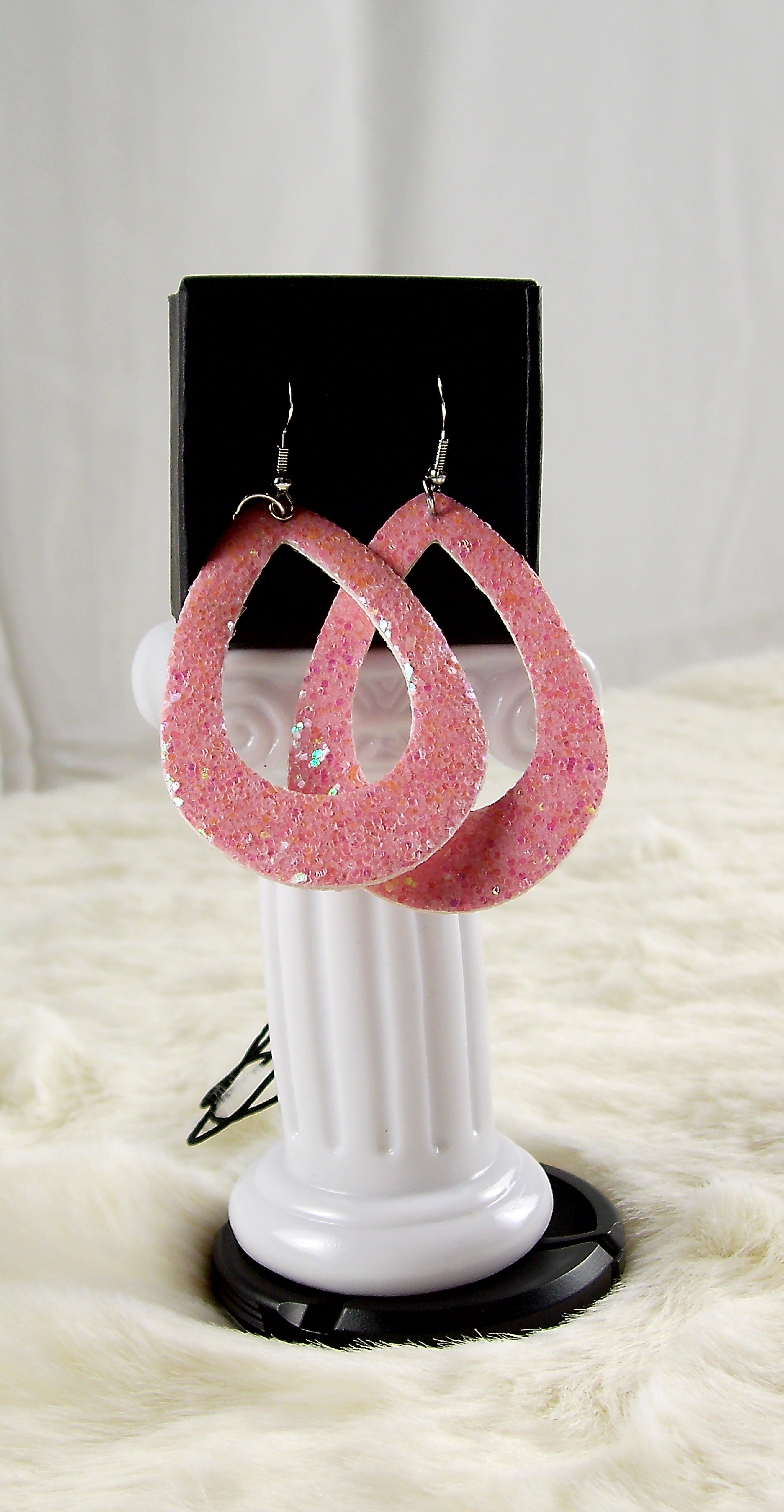 Oorbellen open druppel glitter