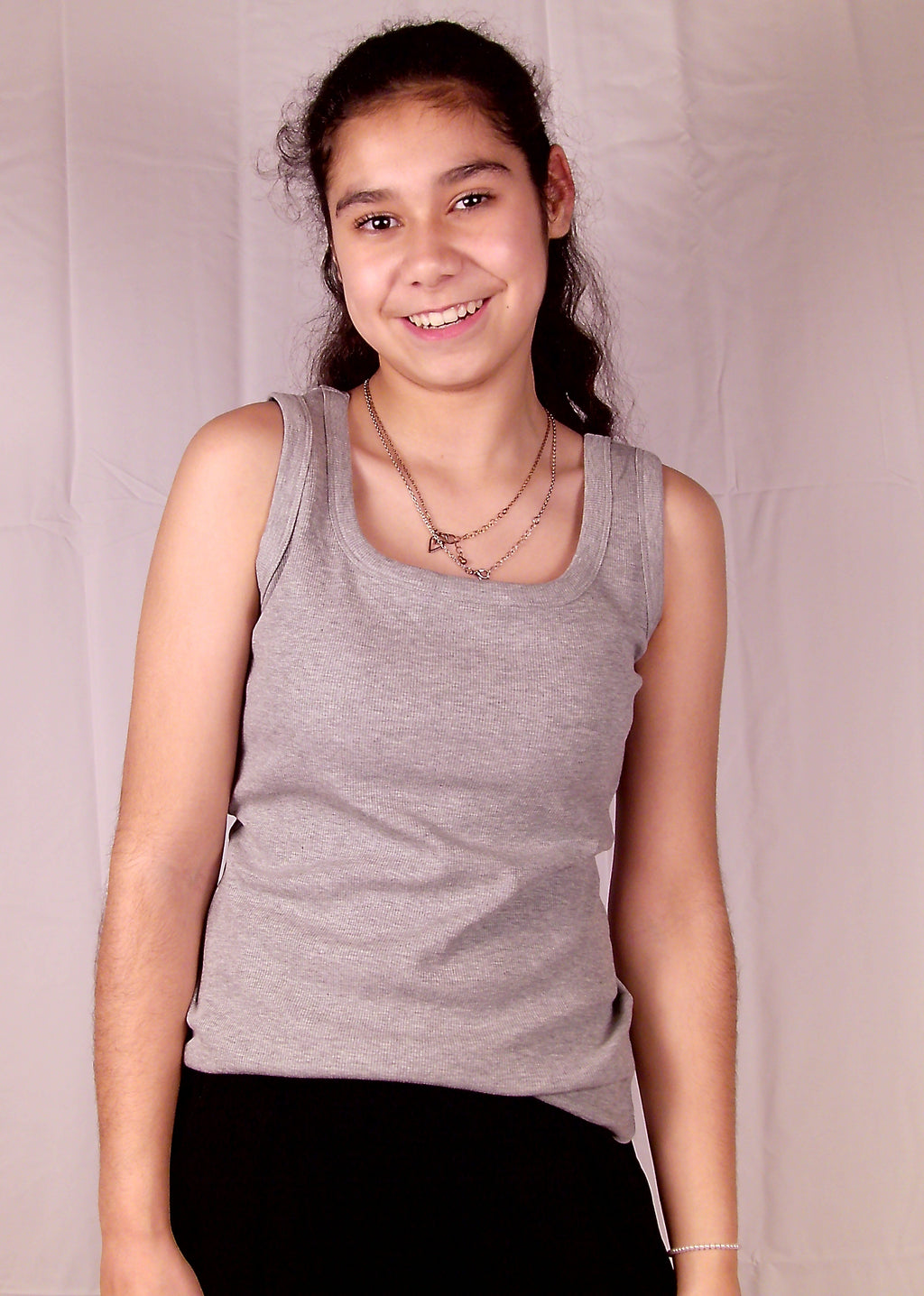 Rib Tank Top met Voorgevormde Cups – Grijs