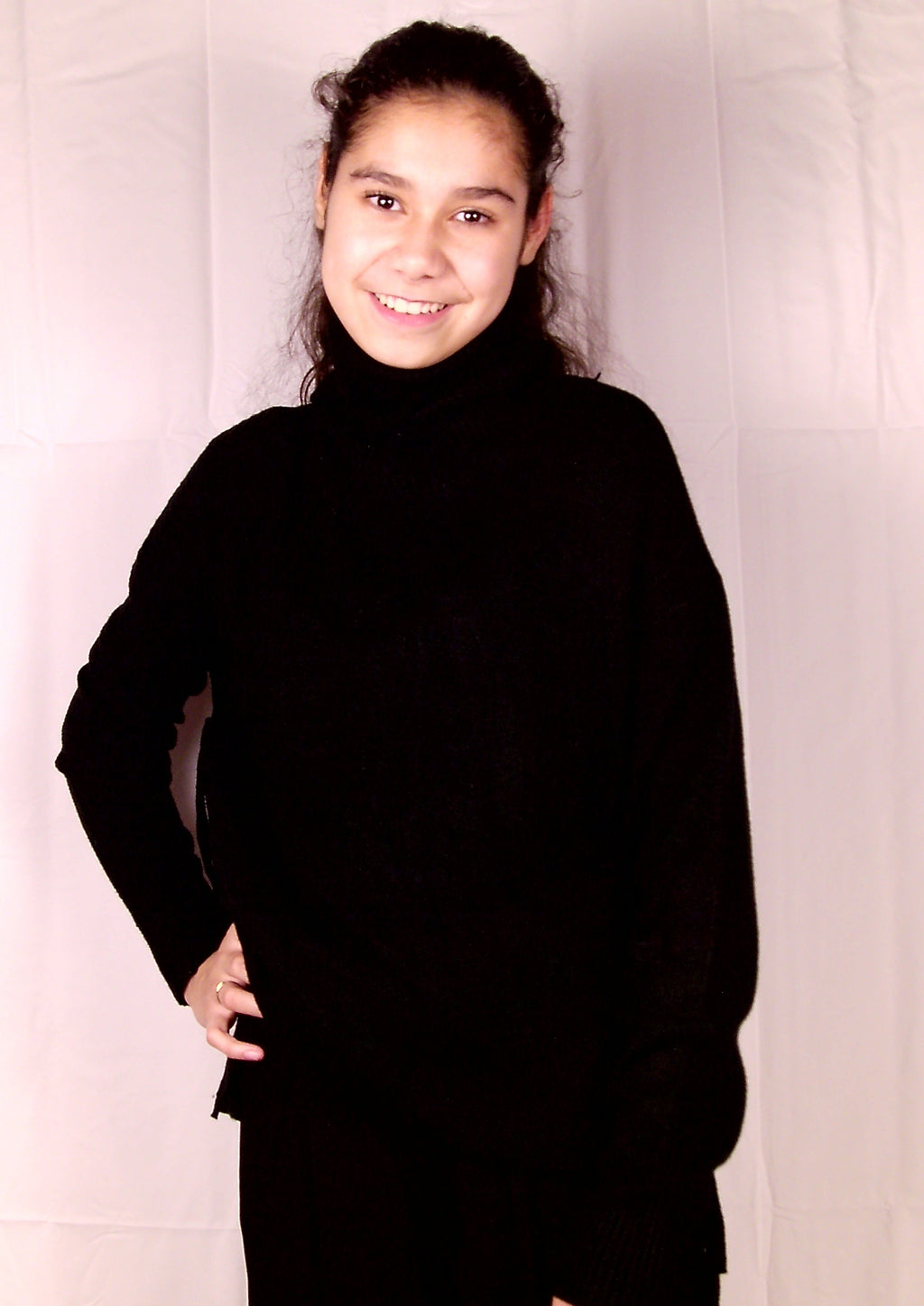 Zwarte Trui met Fringe Details