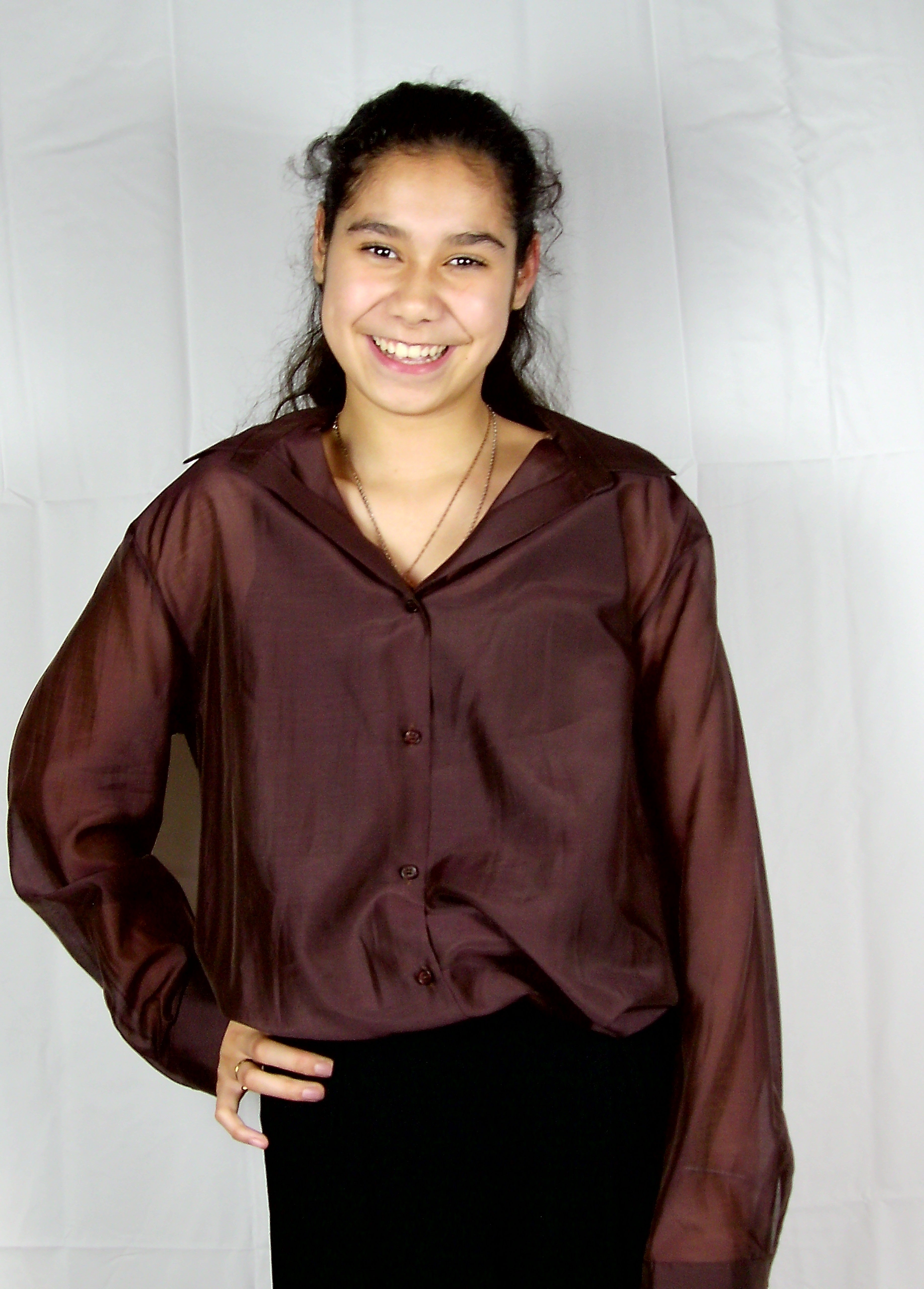 Elegante Blouse – Donkerbruin