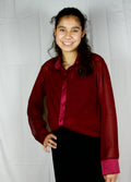 Elegante Blouse met Stippen – Rood