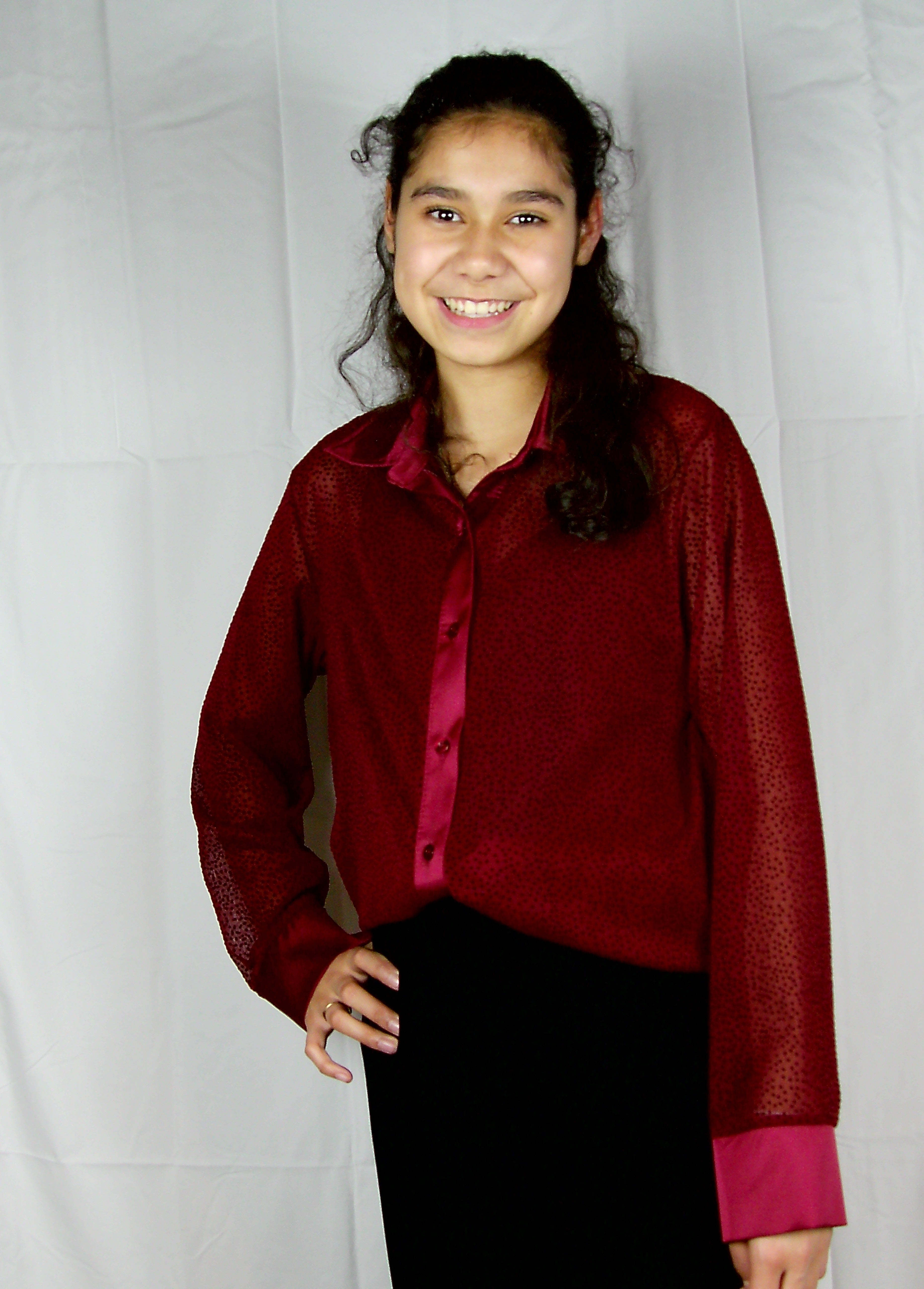 Elegante Blouse met Stippen – Rood