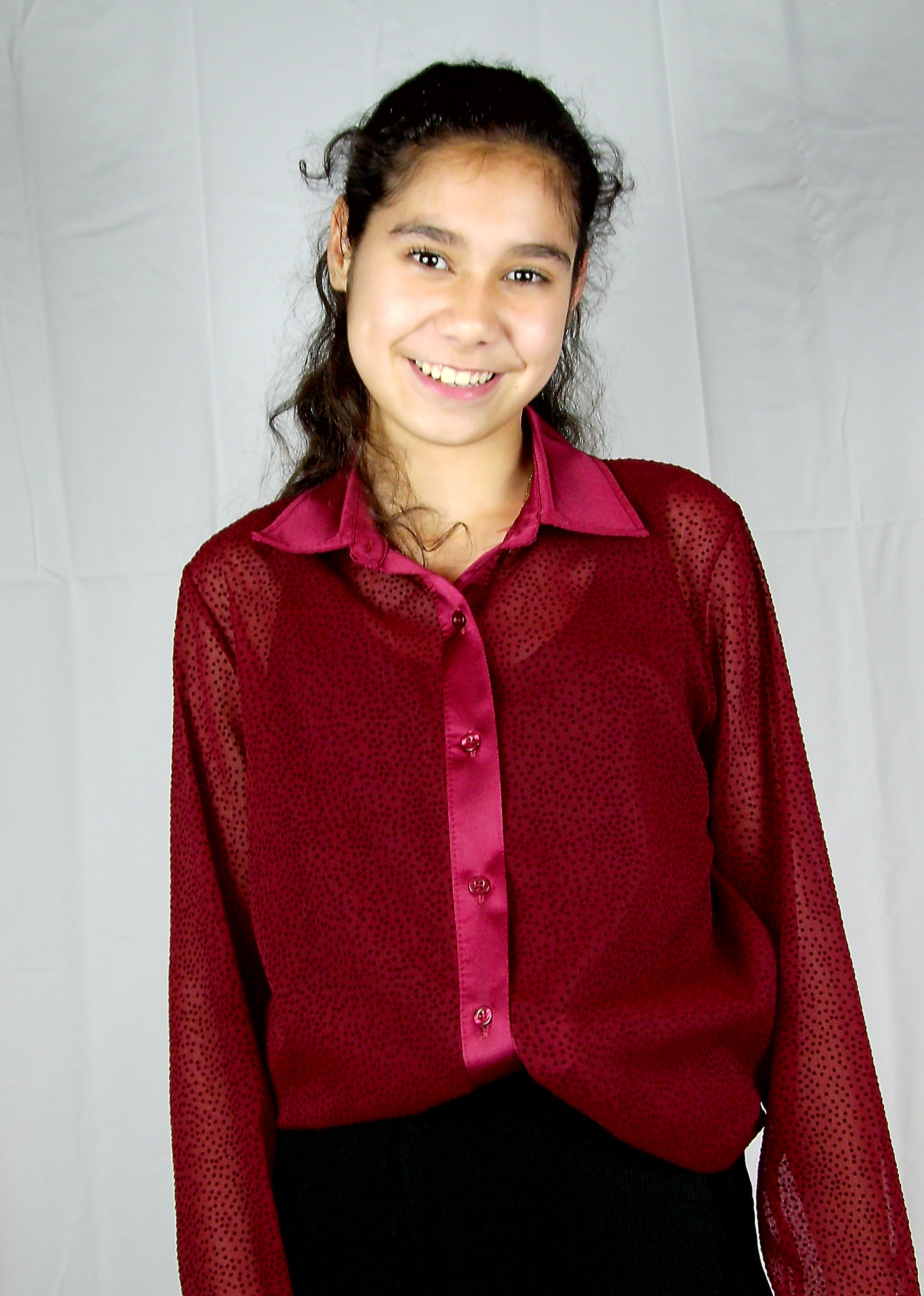 Elegante Blouse met Stippen – Rood