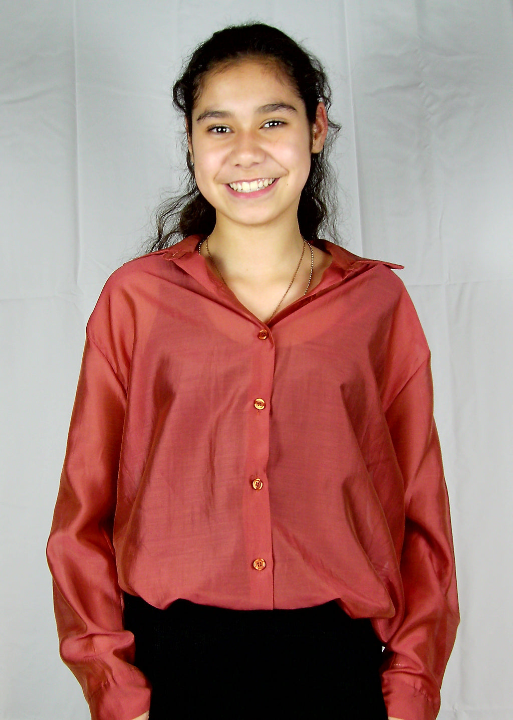 Elegante Blouse – Oranjerood