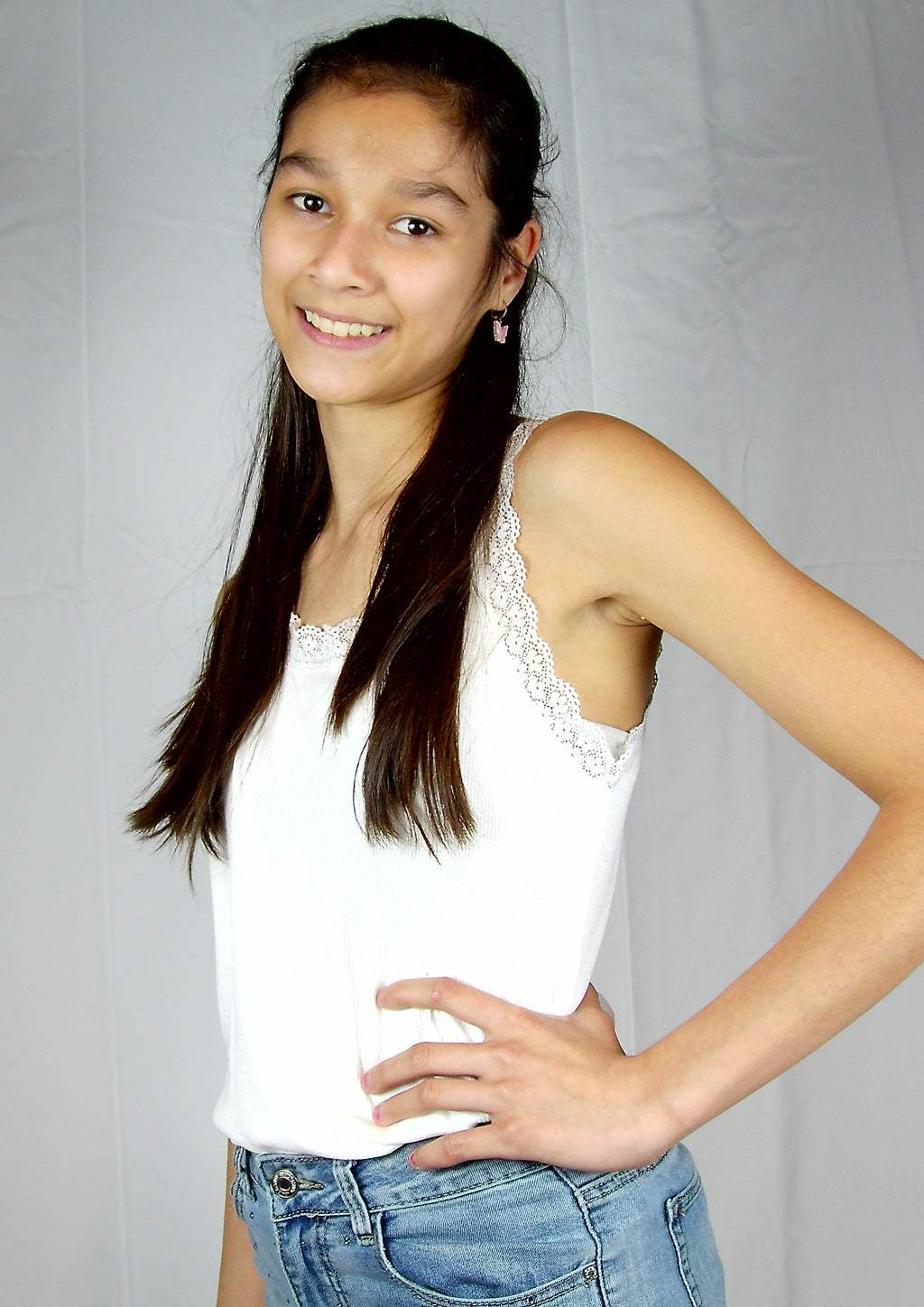 Rib Top met Kant – Wit