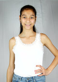 Rib Top met Kant – Wit