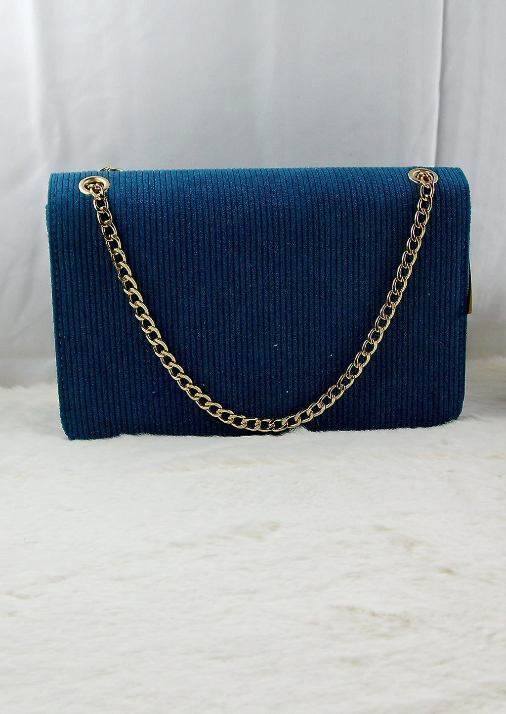 Corduroy Shoulder Bag – Blauw