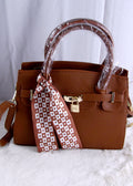 Luxe Handtas met Sjaaltje – Cognac