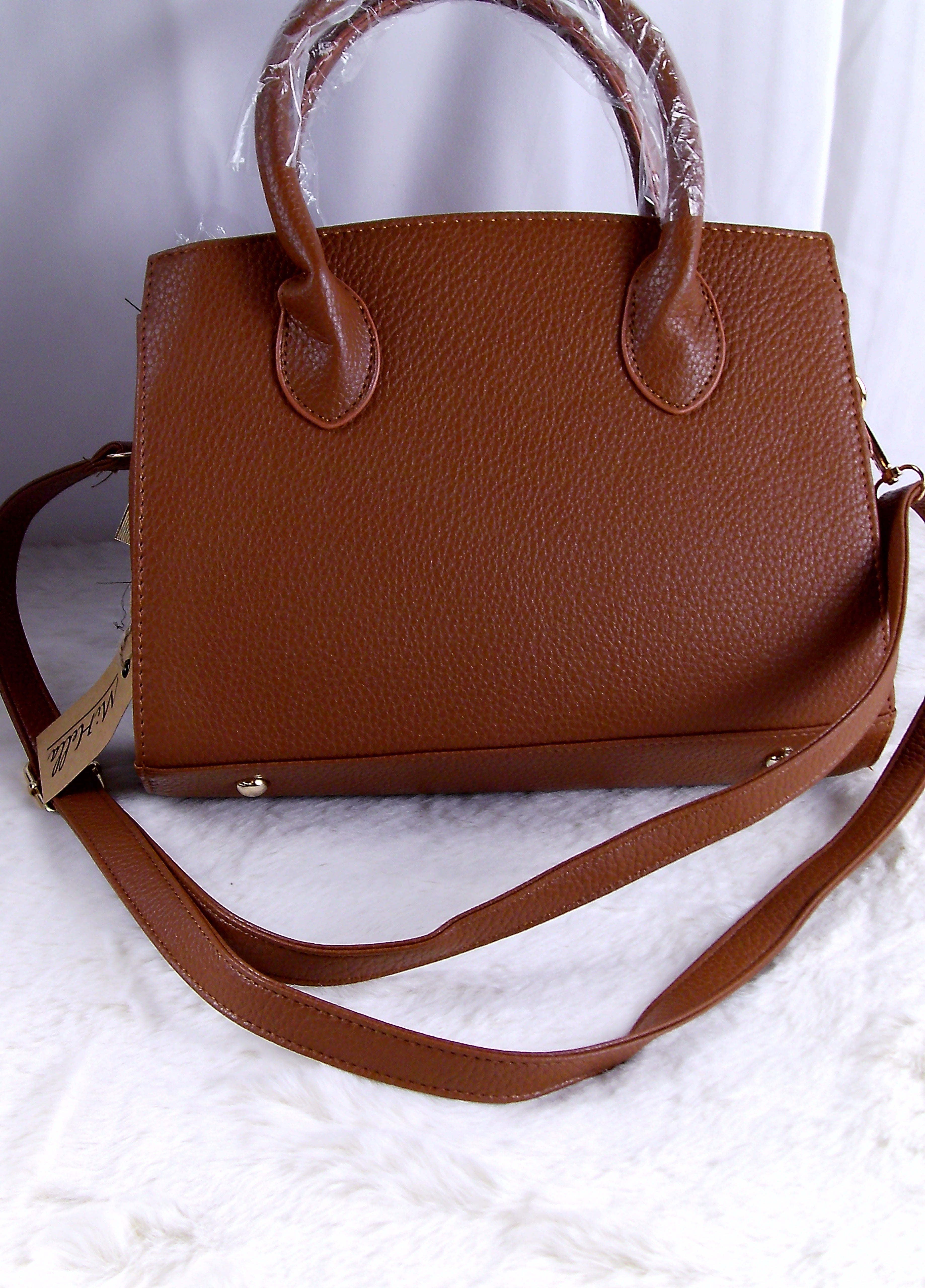 Luxe Handtas met Sjaaltje – Cognac