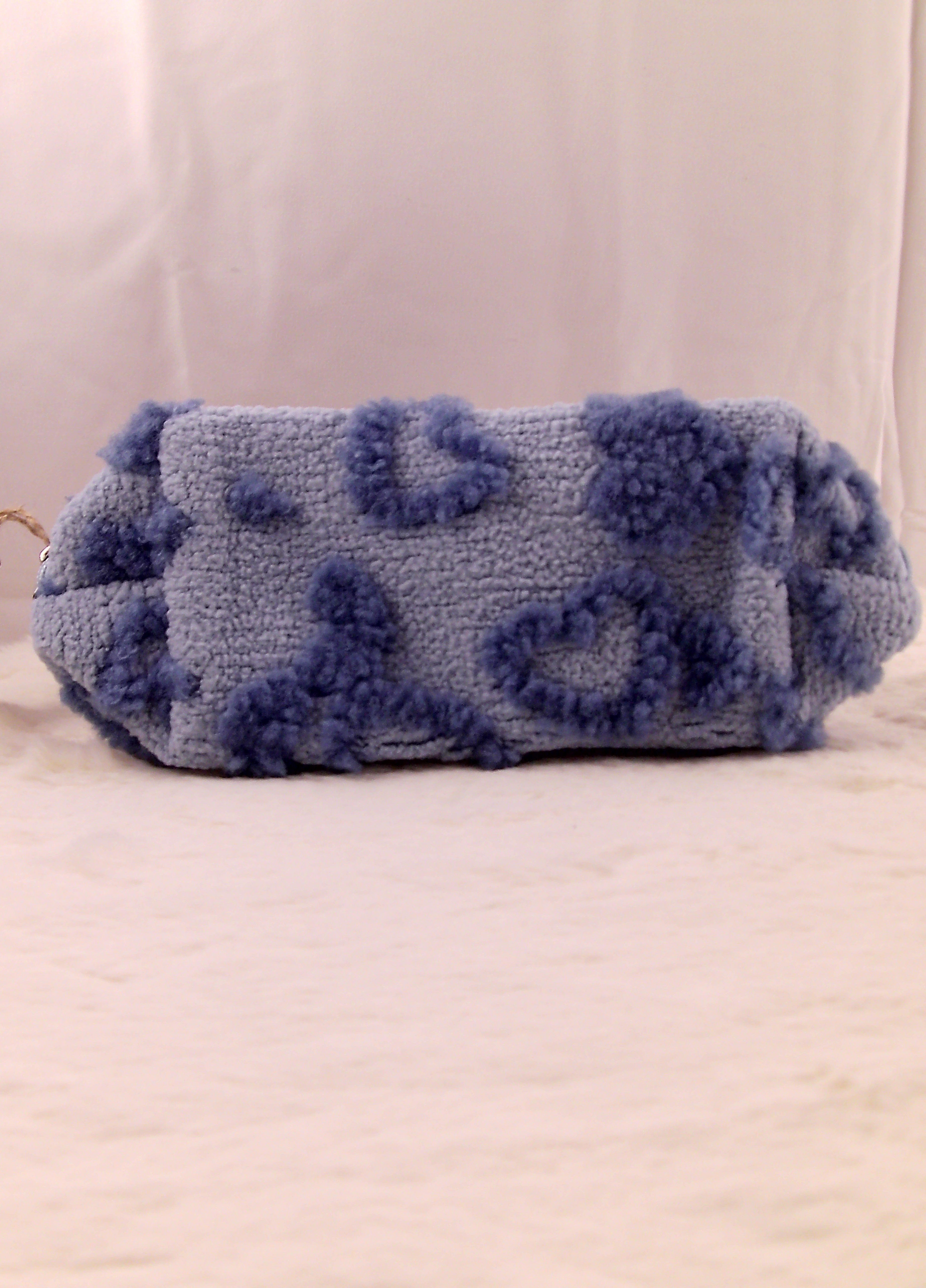 Superzachte Make-up Etui met Hartjes – Blauw