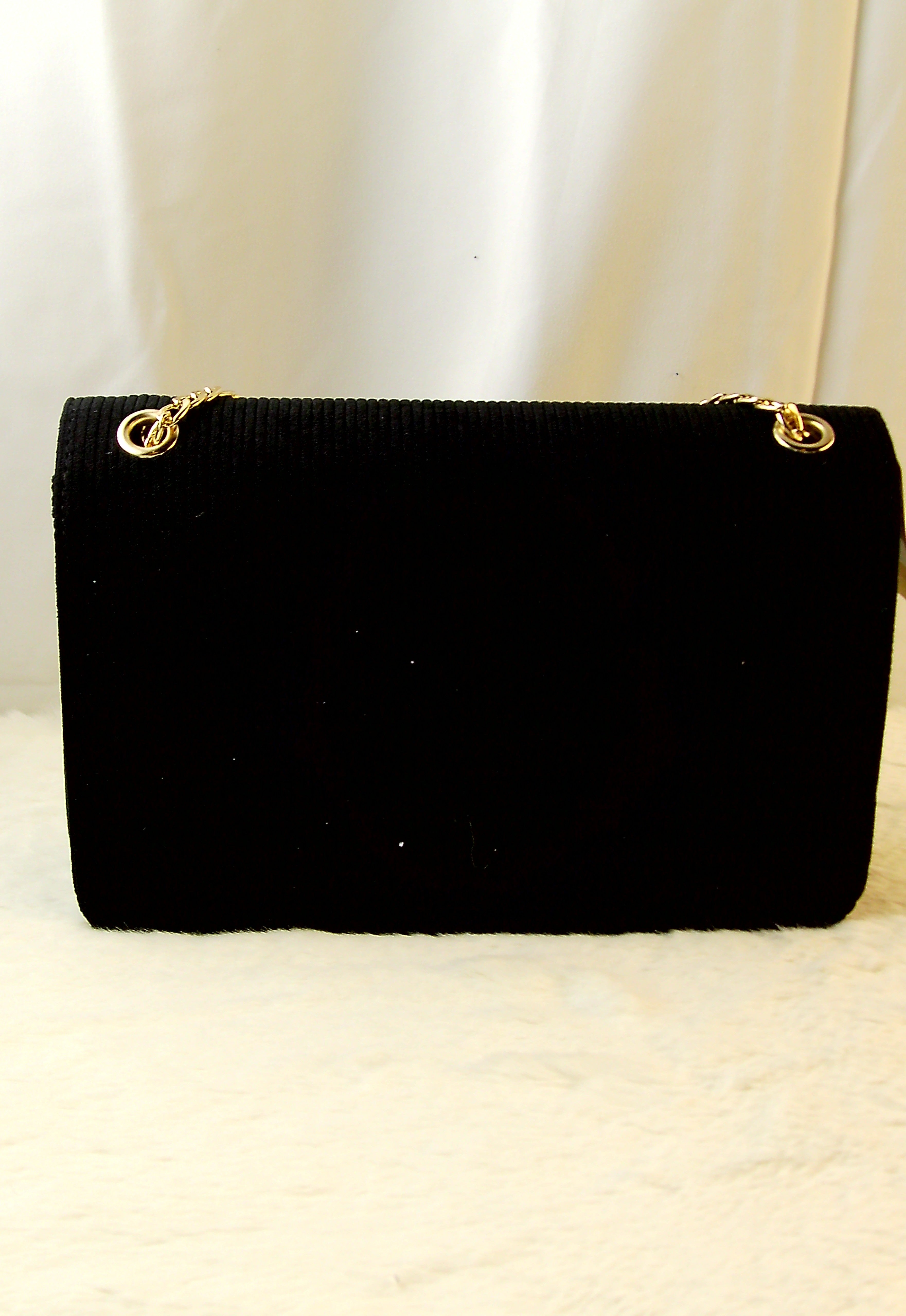 Corduroy Shoulder Bag – Zwart