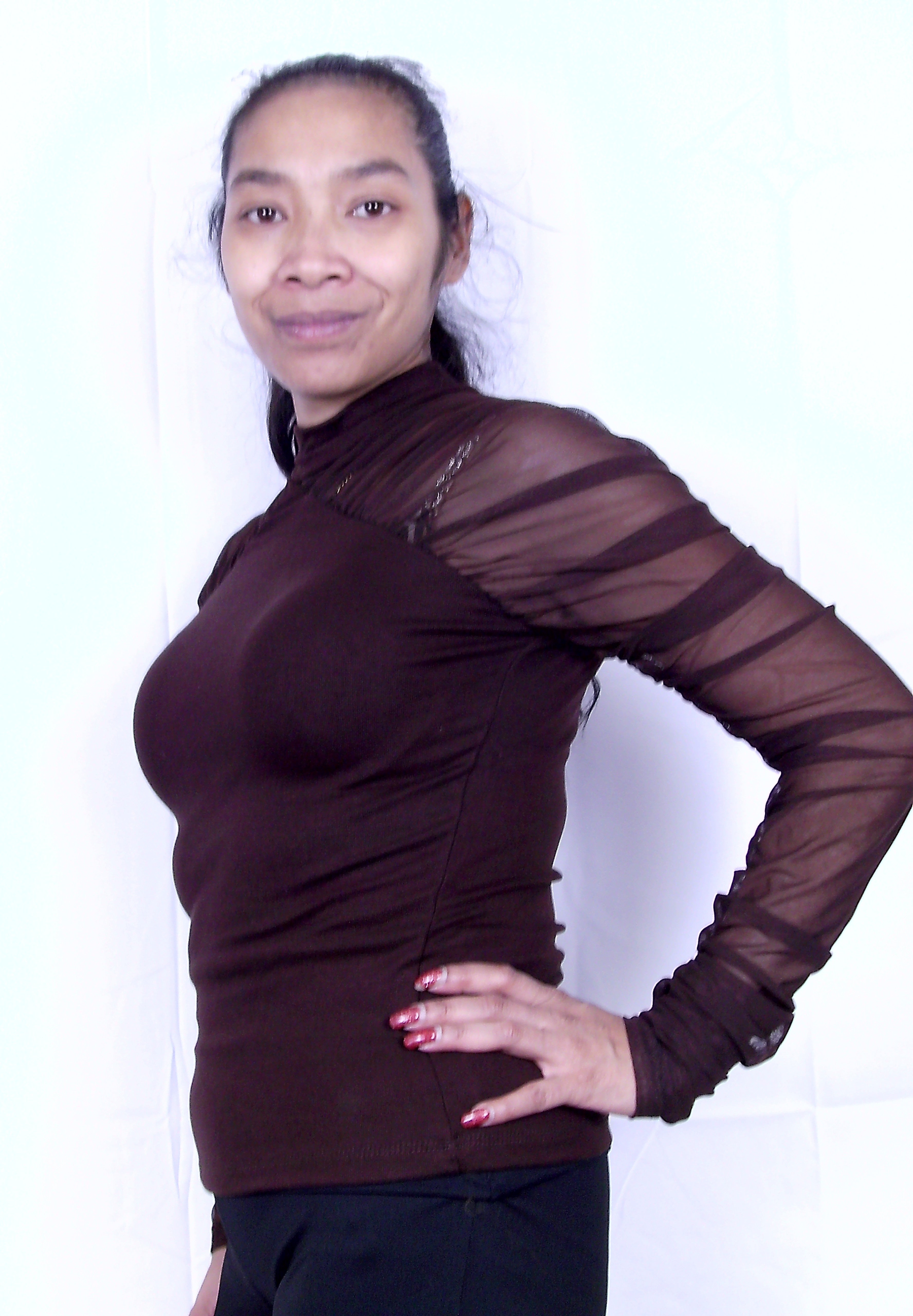 Elegante bruine blouse