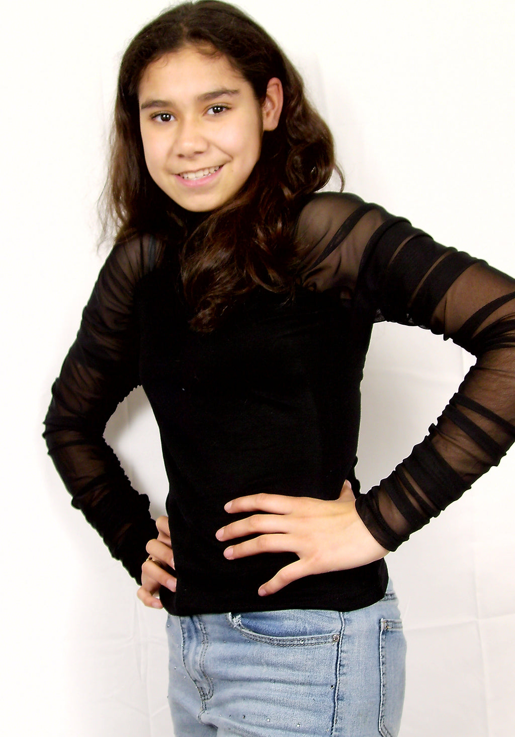 Elegante zwarte blouse
