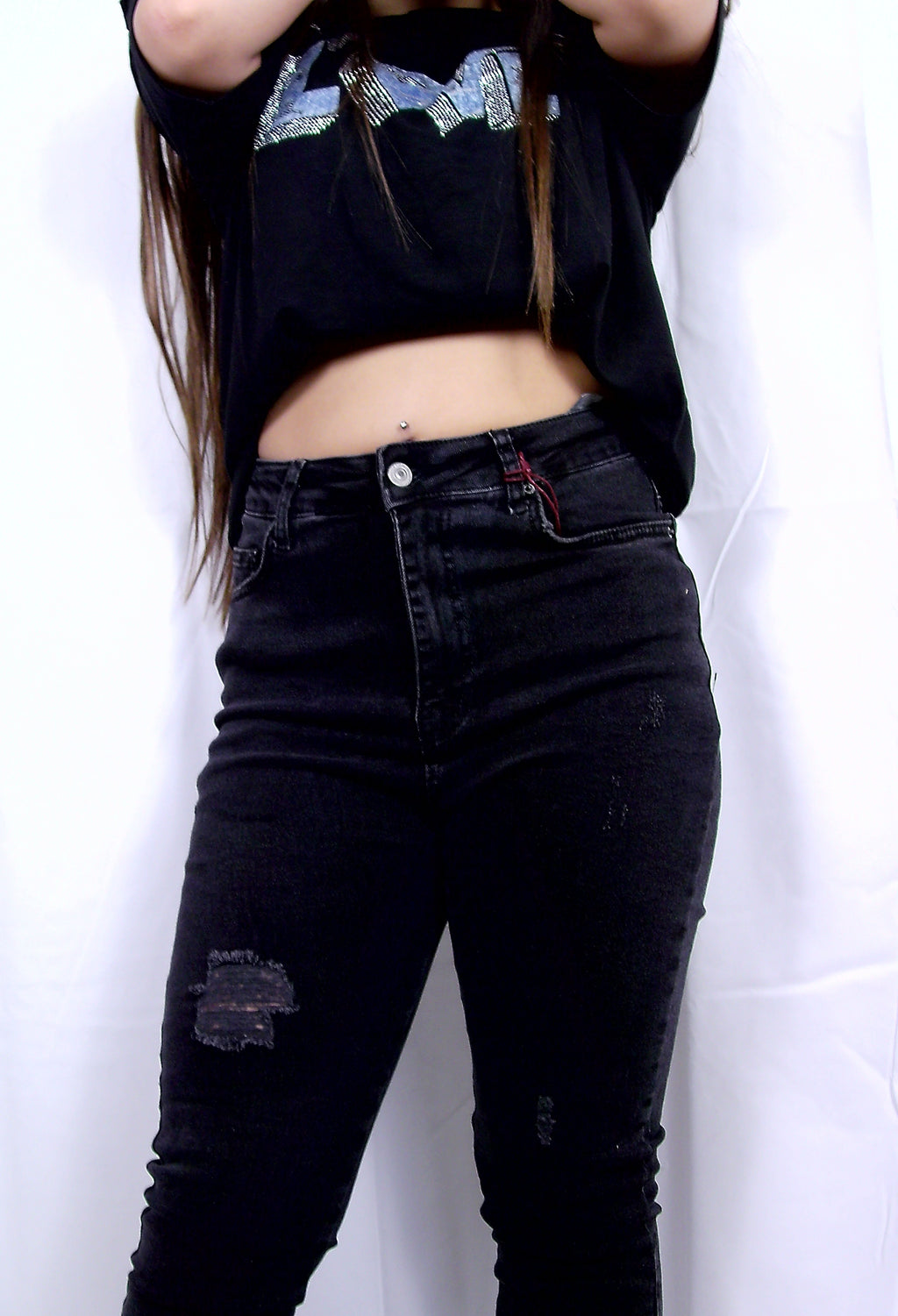 Skinny broek Antraciet